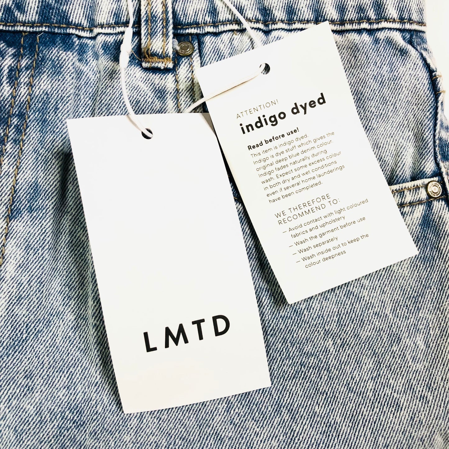 LMTD Light Blue Stonewash Denim Shorts Age 13 Years (EU 158) NEW