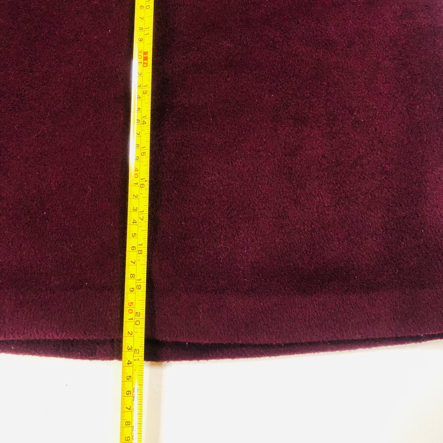 M&S Collection Burgundy Wool Blend Textured A-Line Short Skirt Size 16 NEW