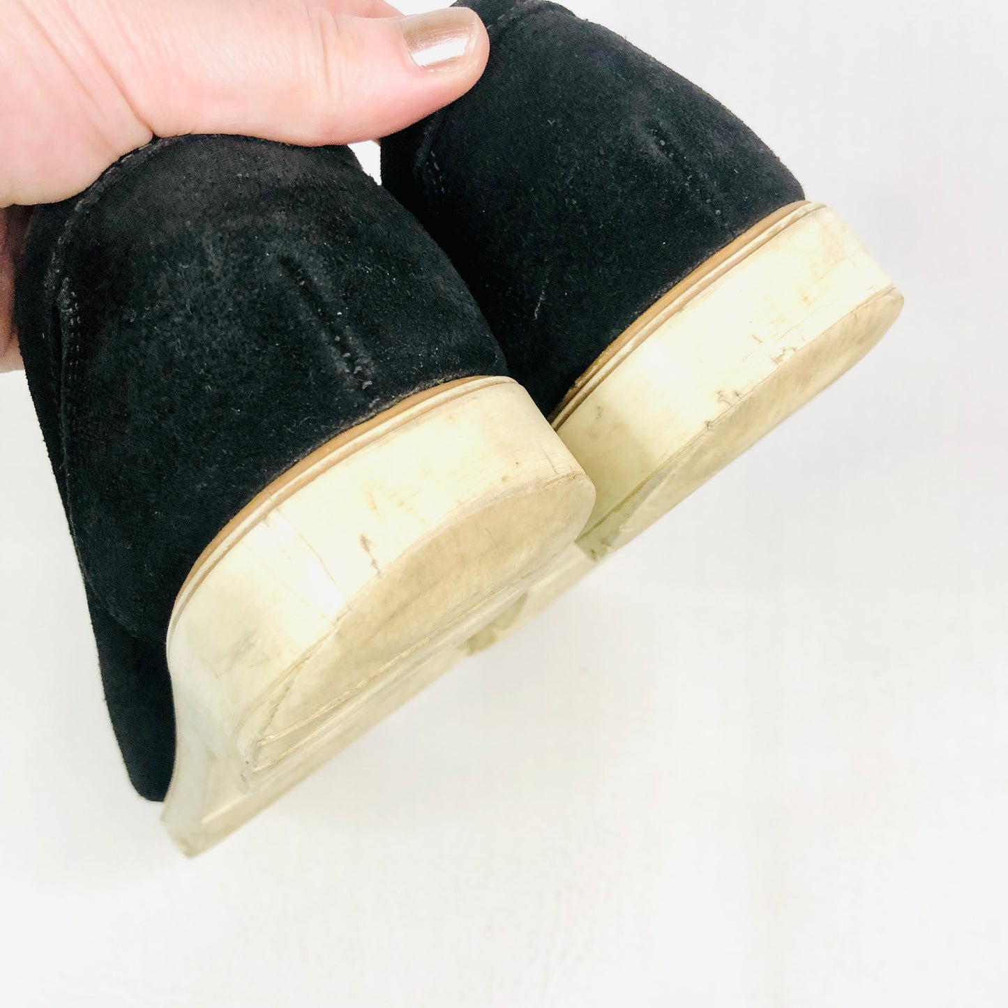 Kurt Geiger Black Suede Leather Tassel Loafers Flat Size UK 6 (39) Work / Casual