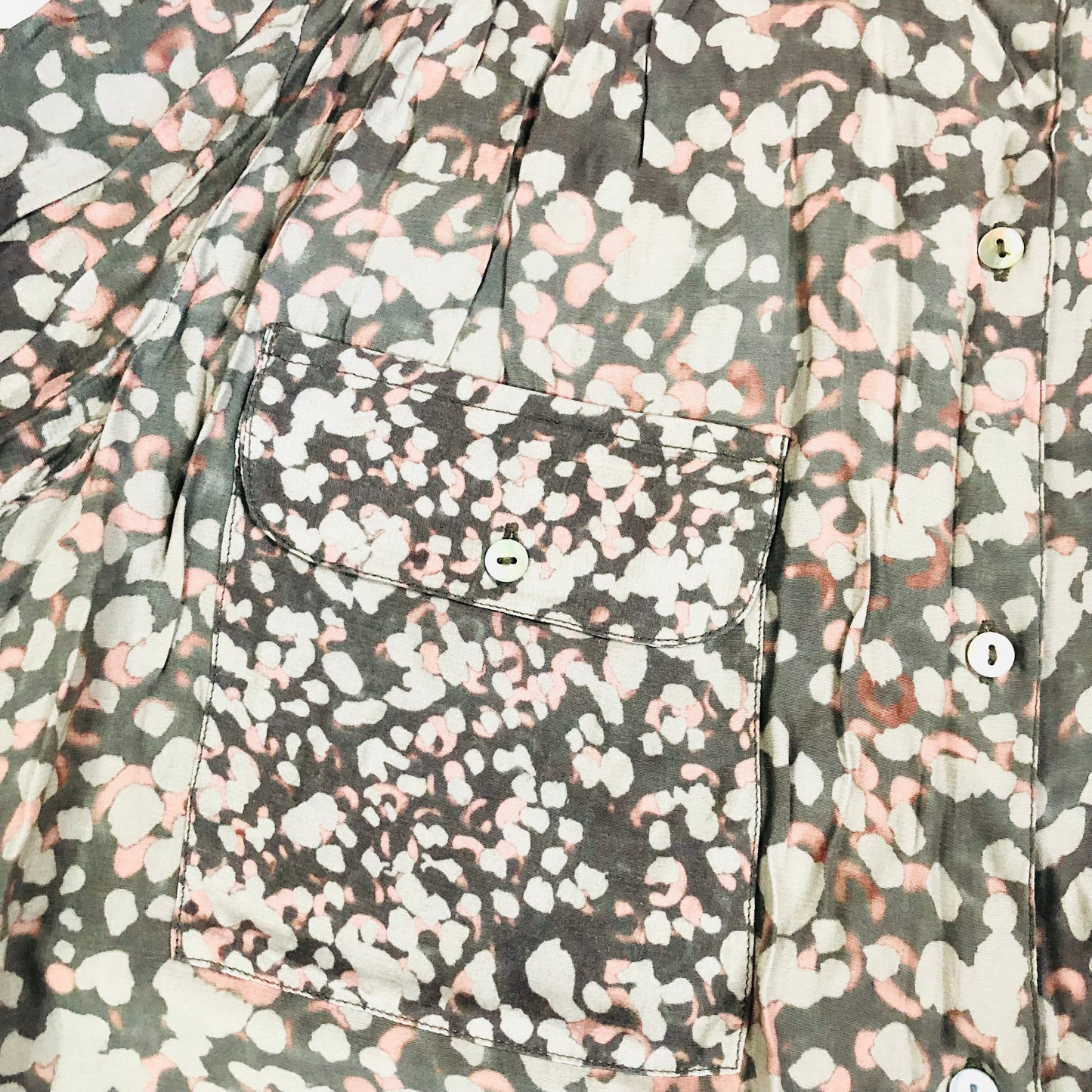 French Connection Brown Earthtone Lightweight Short Sleeve Blouse Shirt Size XS