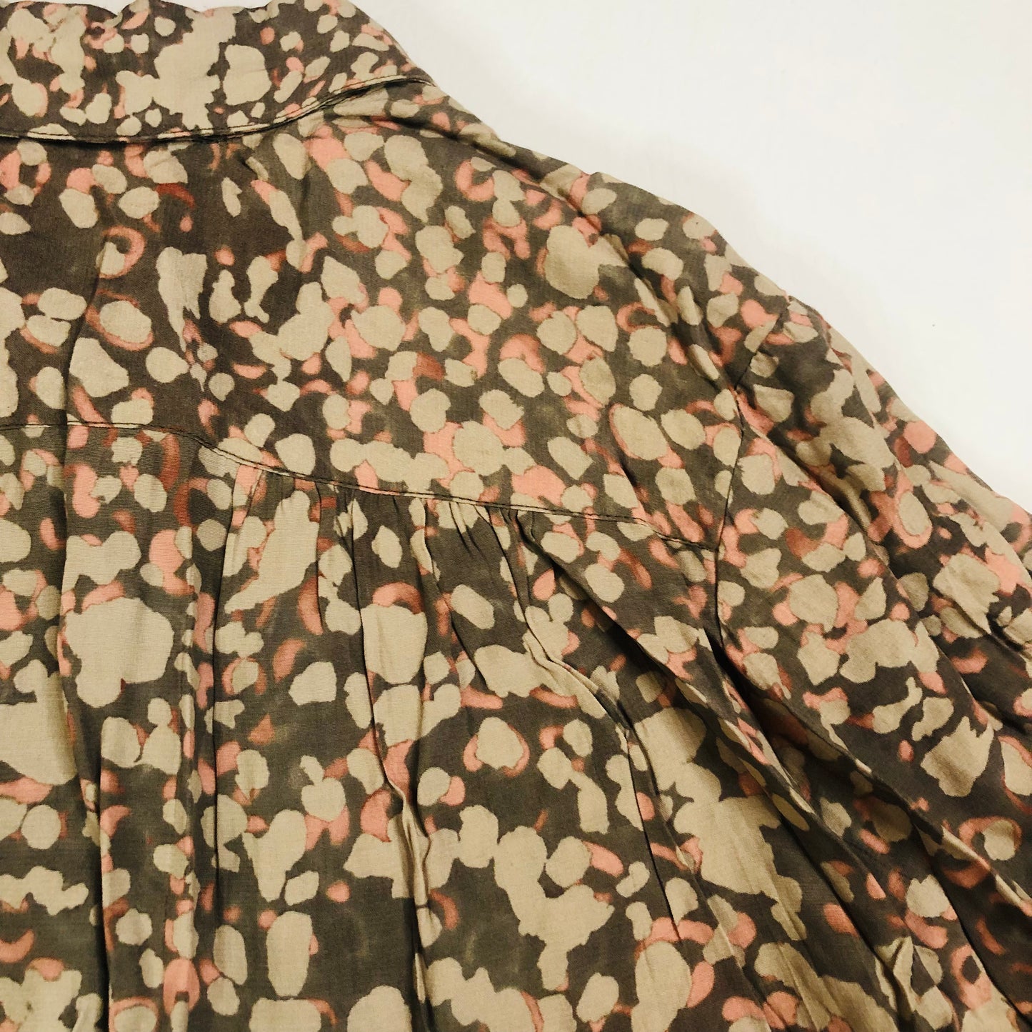 French Connection Brown Earthtone Lightweight Short Sleeve Blouse Shirt Size XS