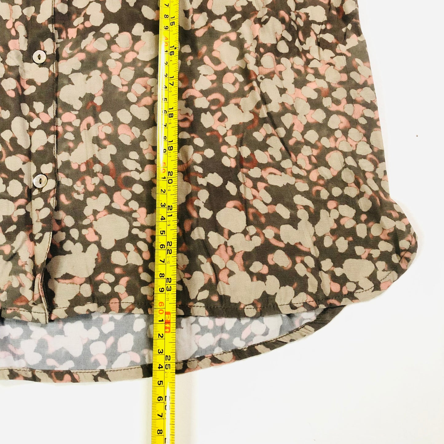 French Connection Brown Earthtone Lightweight Short Sleeve Blouse Shirt Size XS