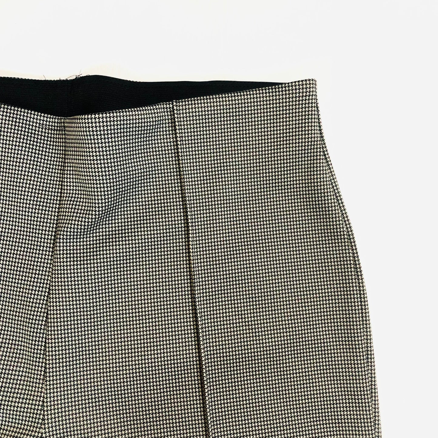 H&M Black & White Houndstooth Stretch Smart Front Pleat Trousers Size Medium NEW