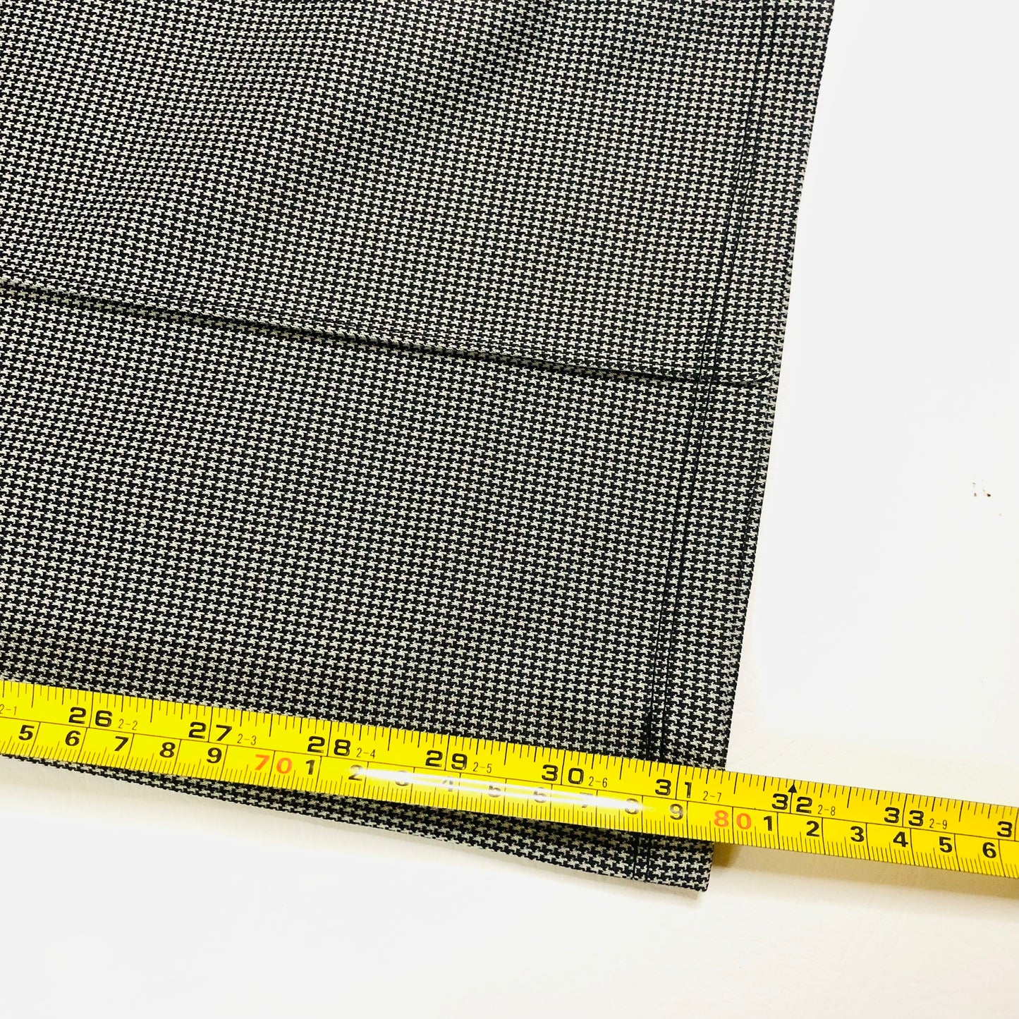 H&M Black & White Houndstooth Stretch Smart Front Pleat Trousers Size Medium NEW