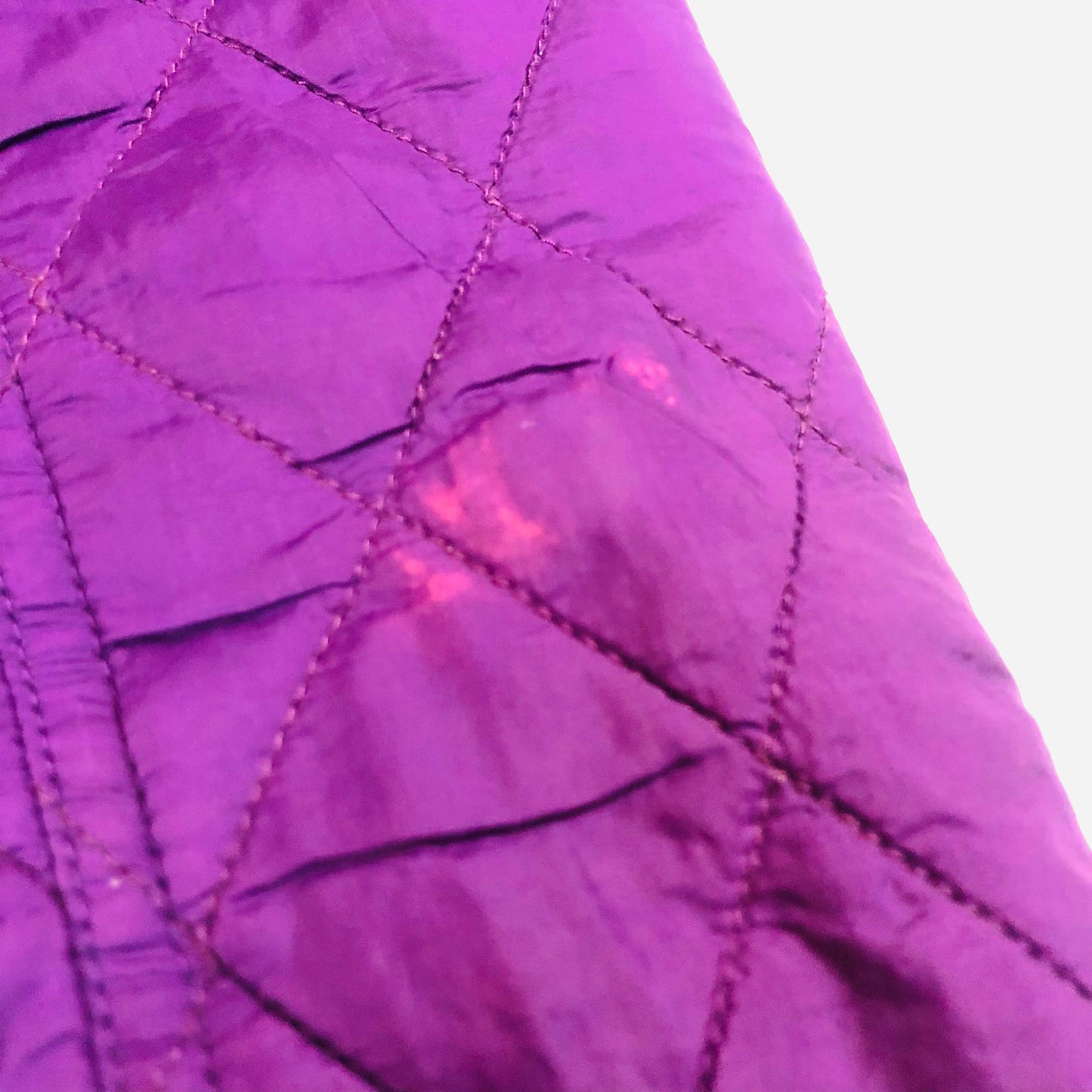 Barbour International Flyweight Purple Quilted Belted Classic Jacket Size UK 8