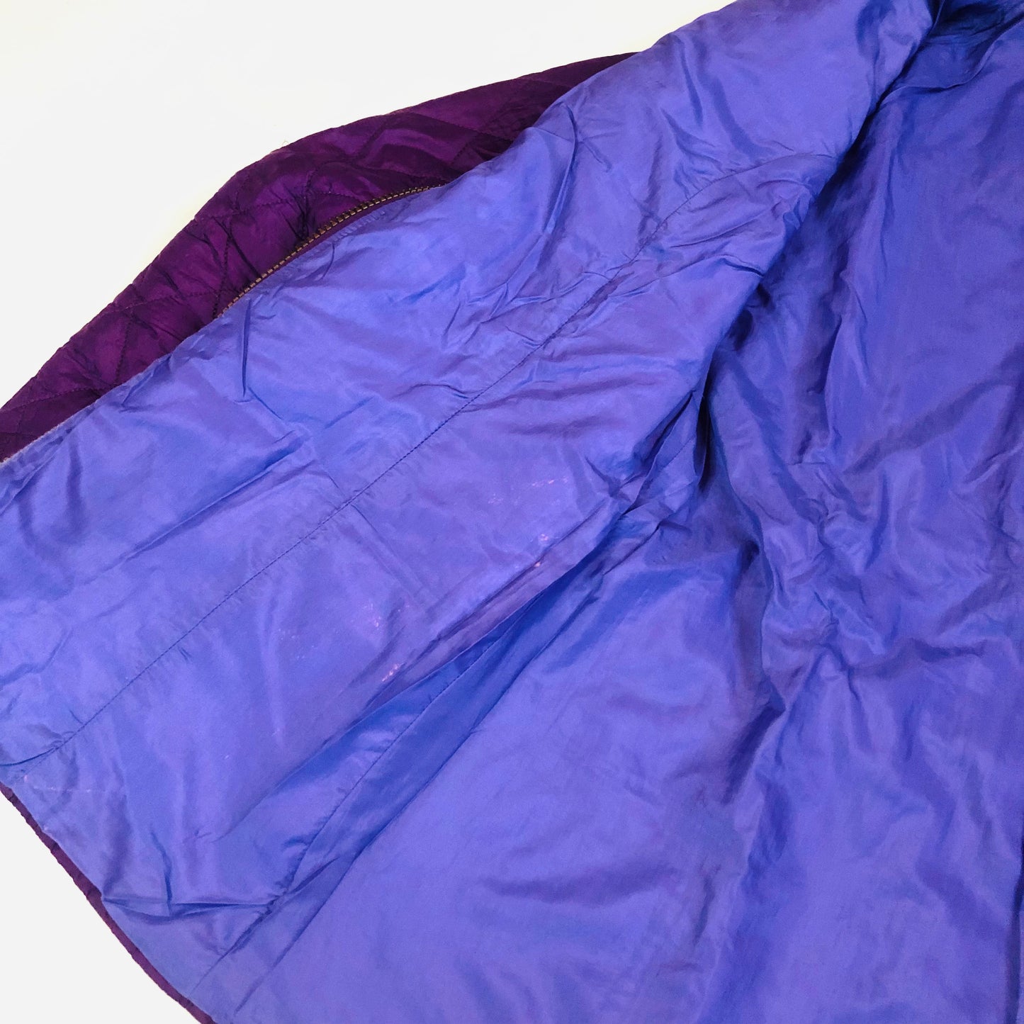 Barbour International Flyweight Purple Quilted Belted Classic Jacket Size UK 8