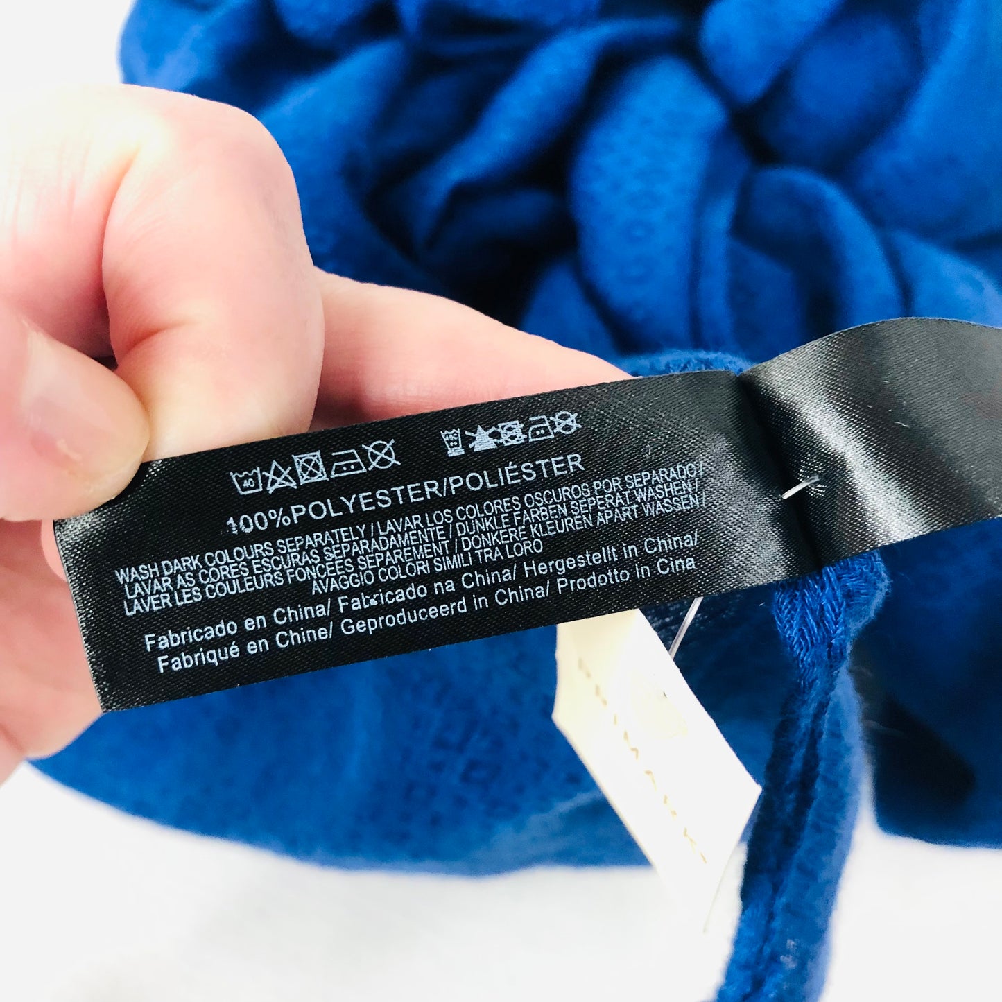 Primark Royal Blue Scarf Textured Diamond Pattern Head Scarf Hijab One Size - NEW