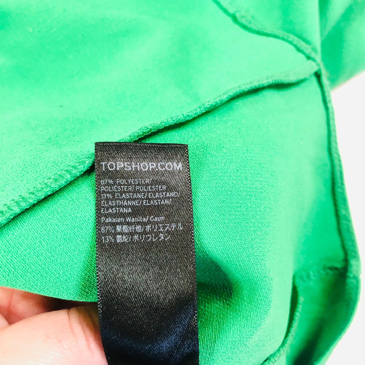 Topshop Emerald Green Wiggle Shift Pencil Knee Length Smart Dress Size UK 6