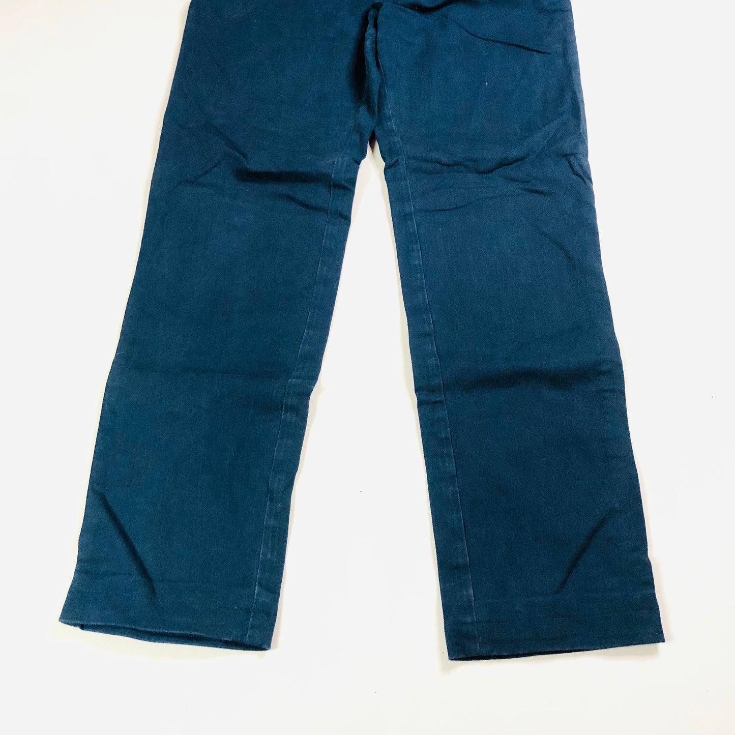 Jigsaw Ladies Navy Blue Cotton Casual Straight Leg Trousers Size UK 10