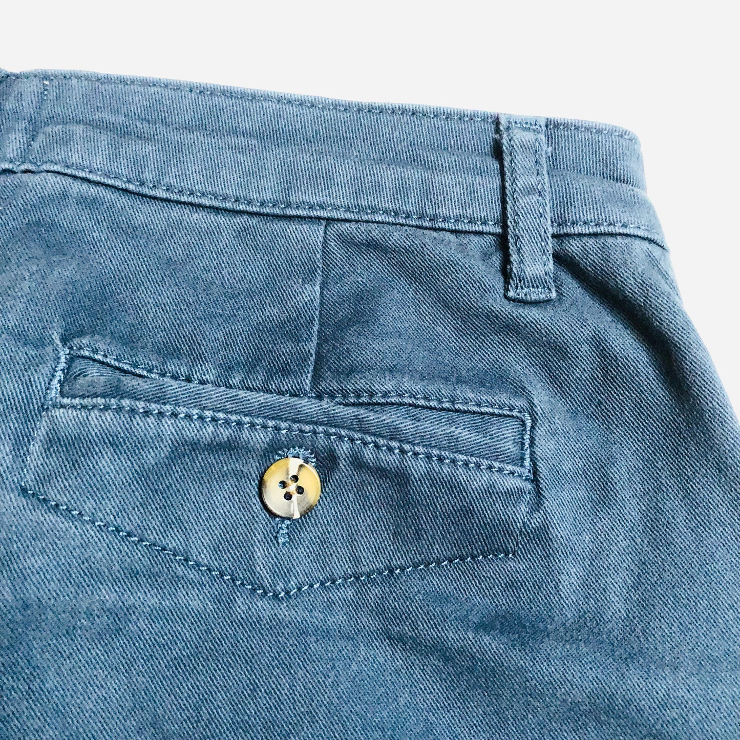 Jigsaw Ladies Navy Blue Cotton Casual Straight Leg Trousers Size UK 10