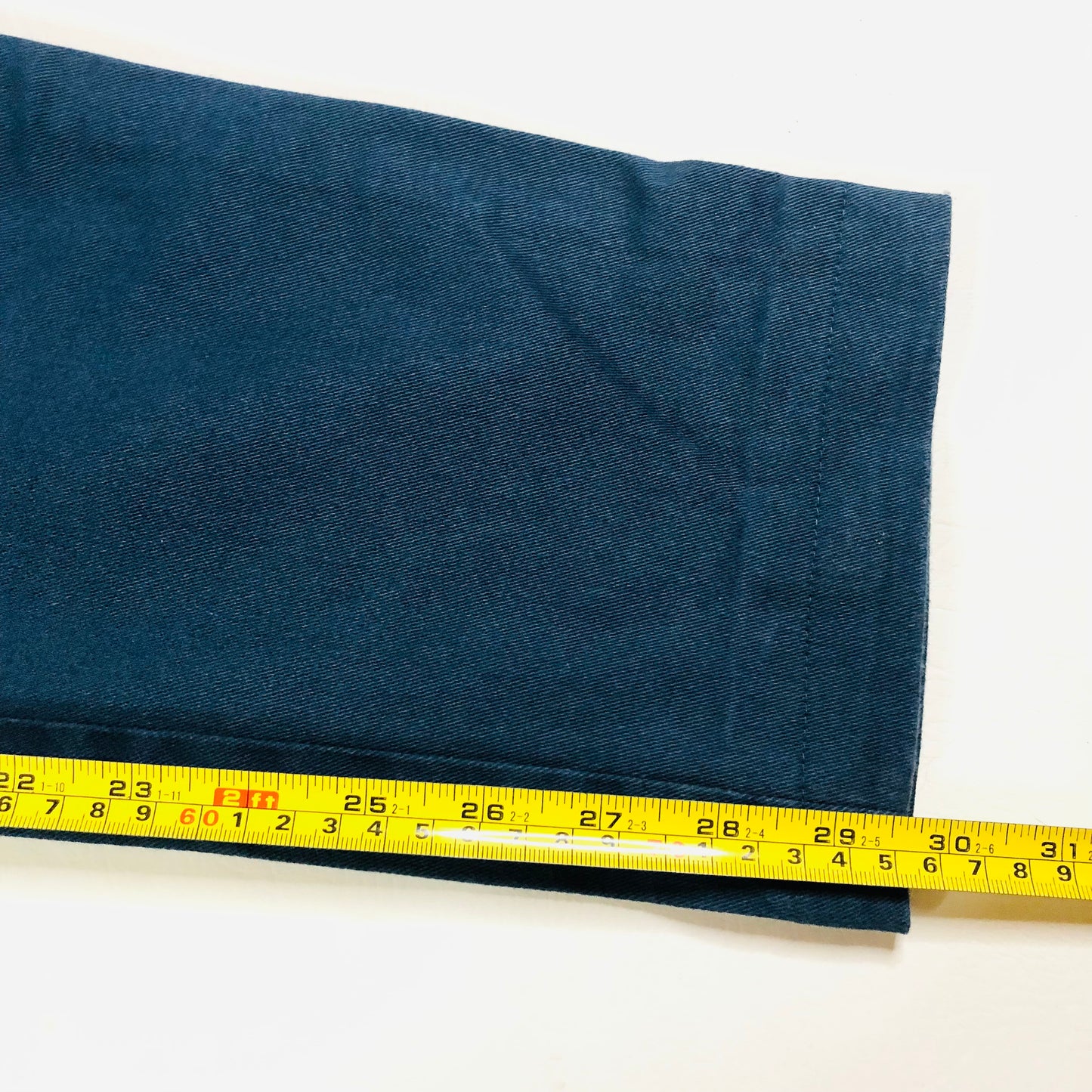 Jigsaw Ladies Navy Blue Cotton Casual Straight Leg Trousers Size UK 10
