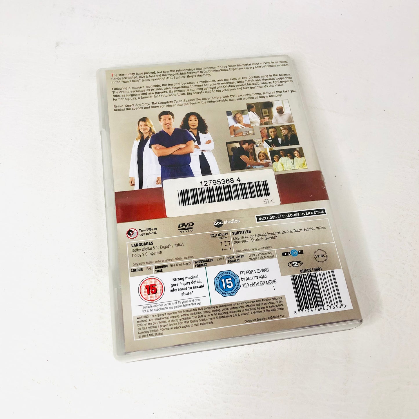 Grey's Anatomy - The Complete Tenth Season - Region 2 DVD Boxset - Series 10 Ten