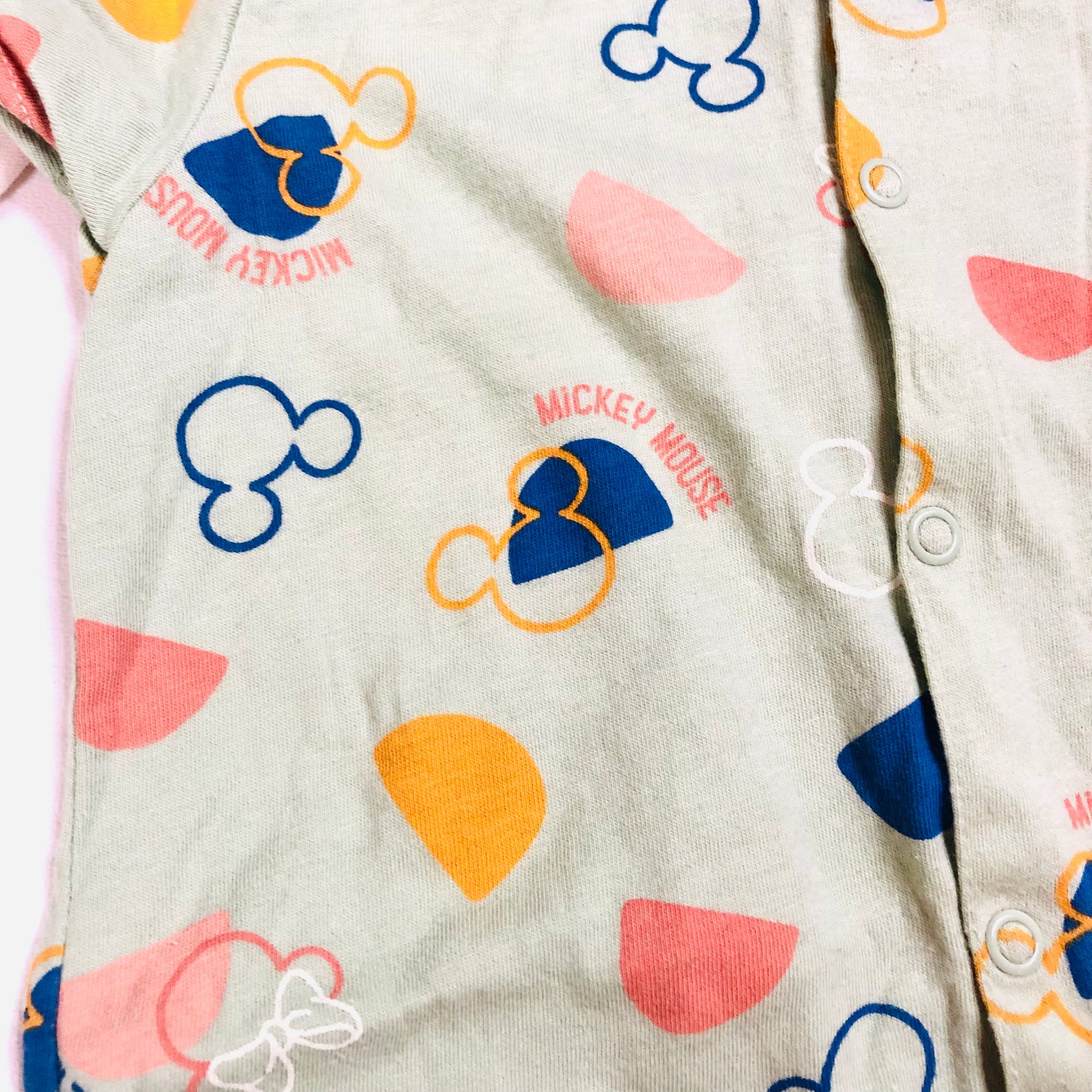 H&M Unisex Disney Mickey Mouse Set of 2 Short Sleeve Romper Age 1.5 - 2 Years