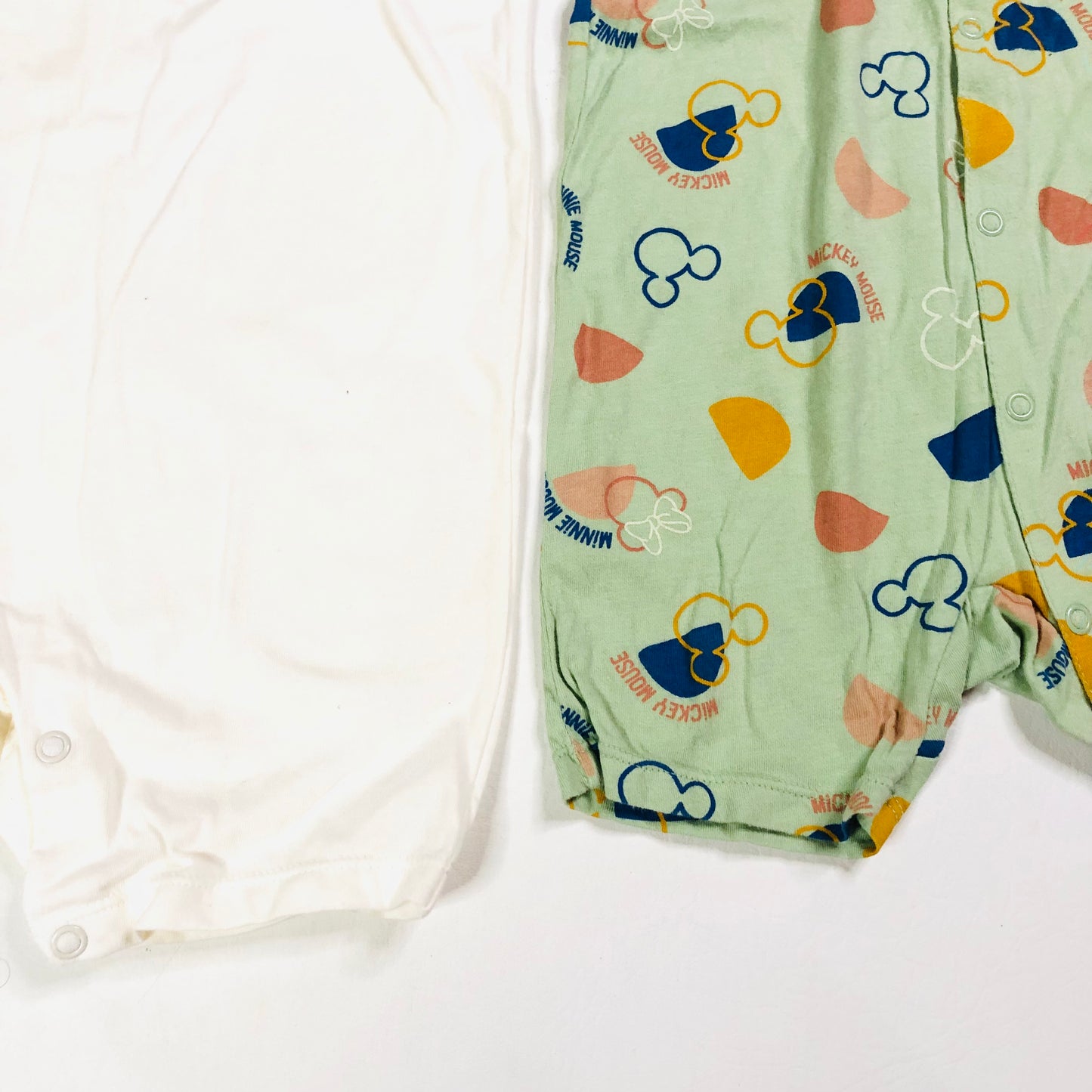 H&M Unisex Disney Mickey Mouse Set of 2 Short Sleeve Romper Age 1.5 - 2 Years
