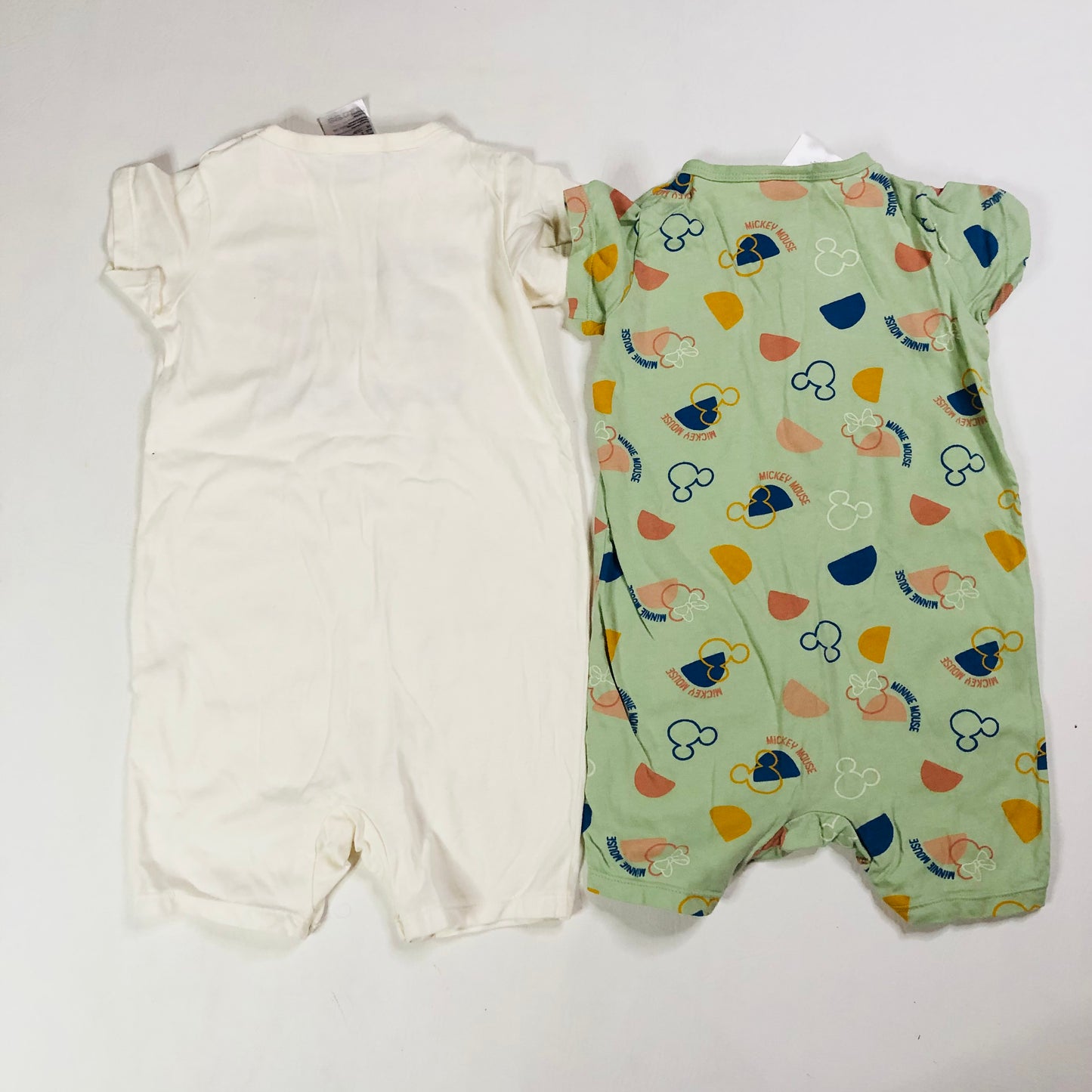 H&M Unisex Disney Mickey Mouse Set of 2 Short Sleeve Romper Age 1.5 - 2 Years