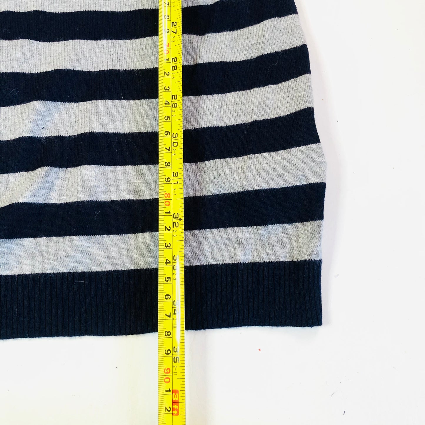 Ted Baker Black & Grey & Purple Striped Knit Bodycon Dress Size 2 (UK 10)