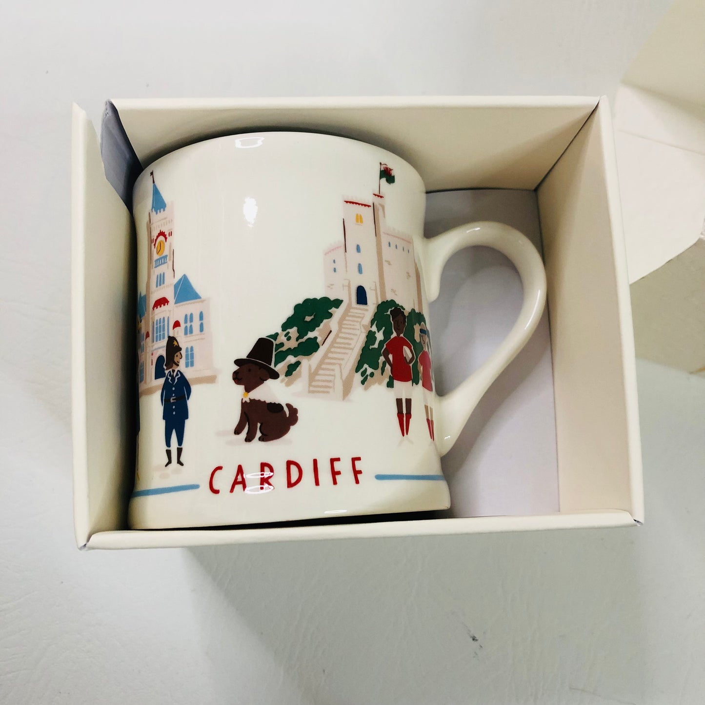 Cath Kidston Cardiff Welsh Scenery Drinking Mug Tea Coffee Stoneware Boxed NEW