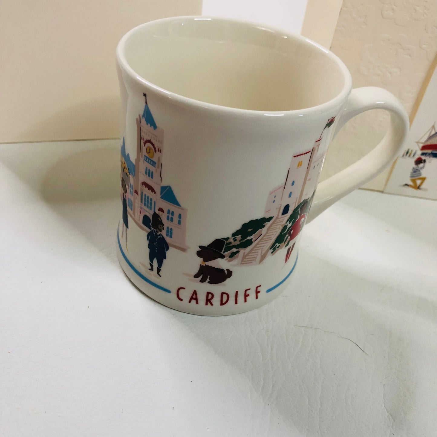 Cath Kidston Cardiff Welsh Scenery Drinking Mug Tea Coffee Stoneware Boxed NEW
