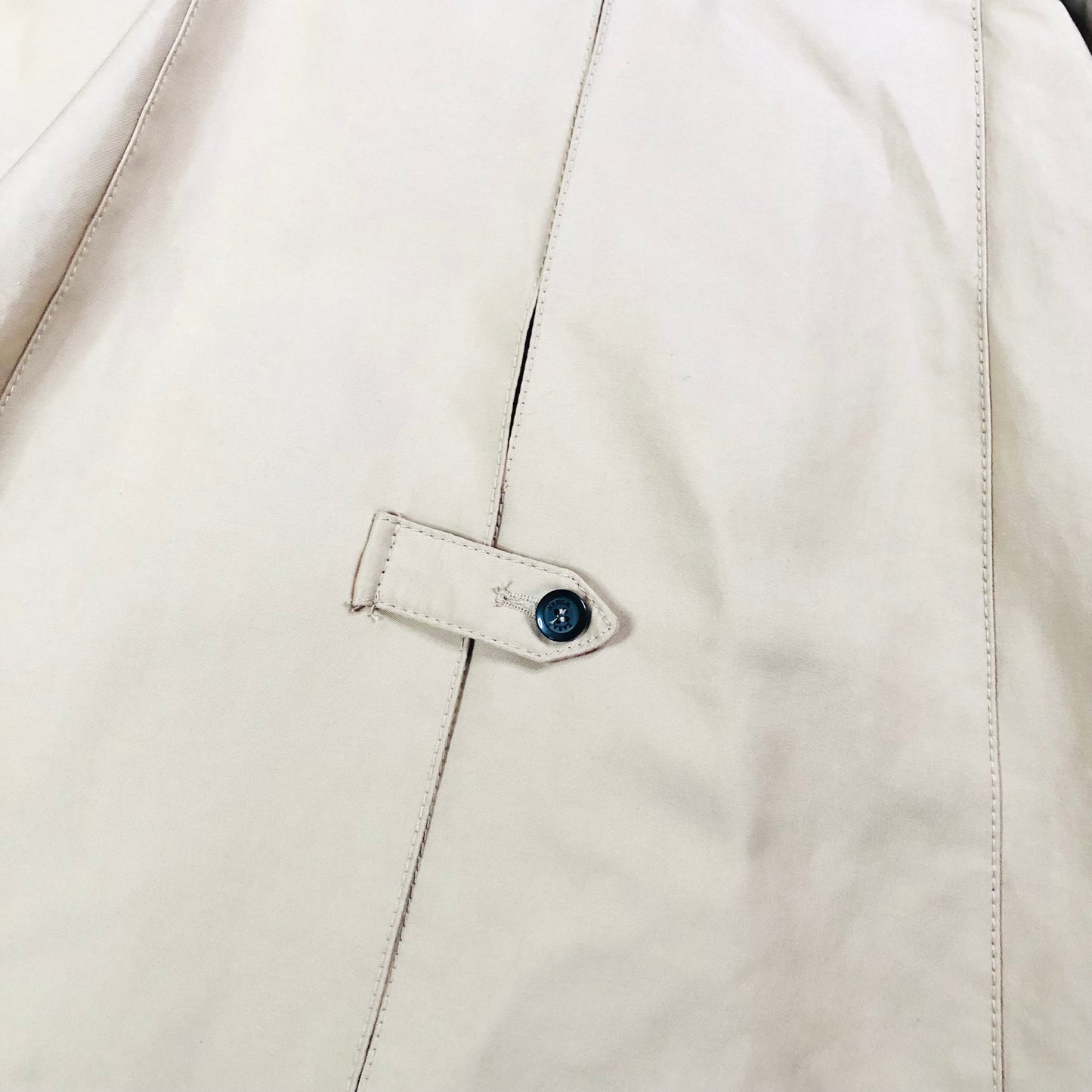 Zara Beige Trench Coat Belted Button Up Double Breasted Mid Length Size Small