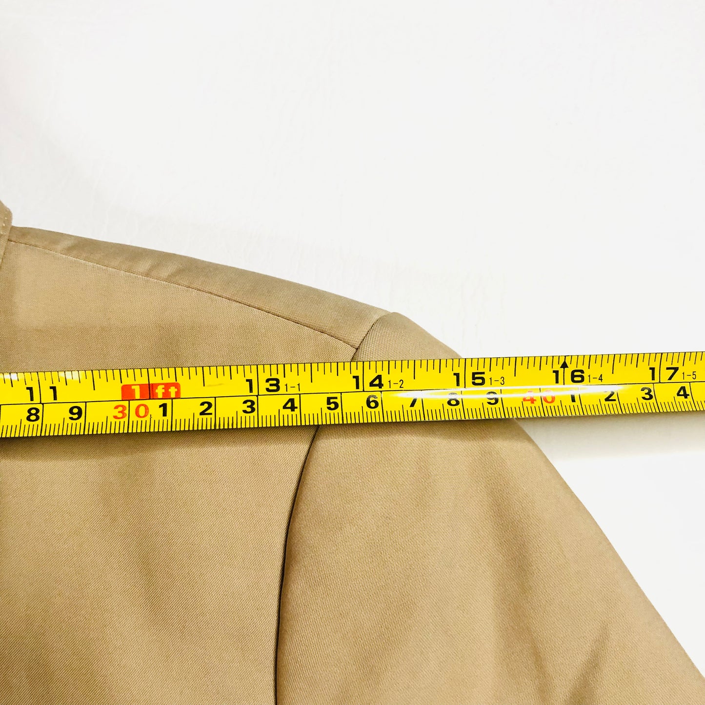 Zara Beige Trench Coat Belted Button Up Double Breasted Mid Length Size Small