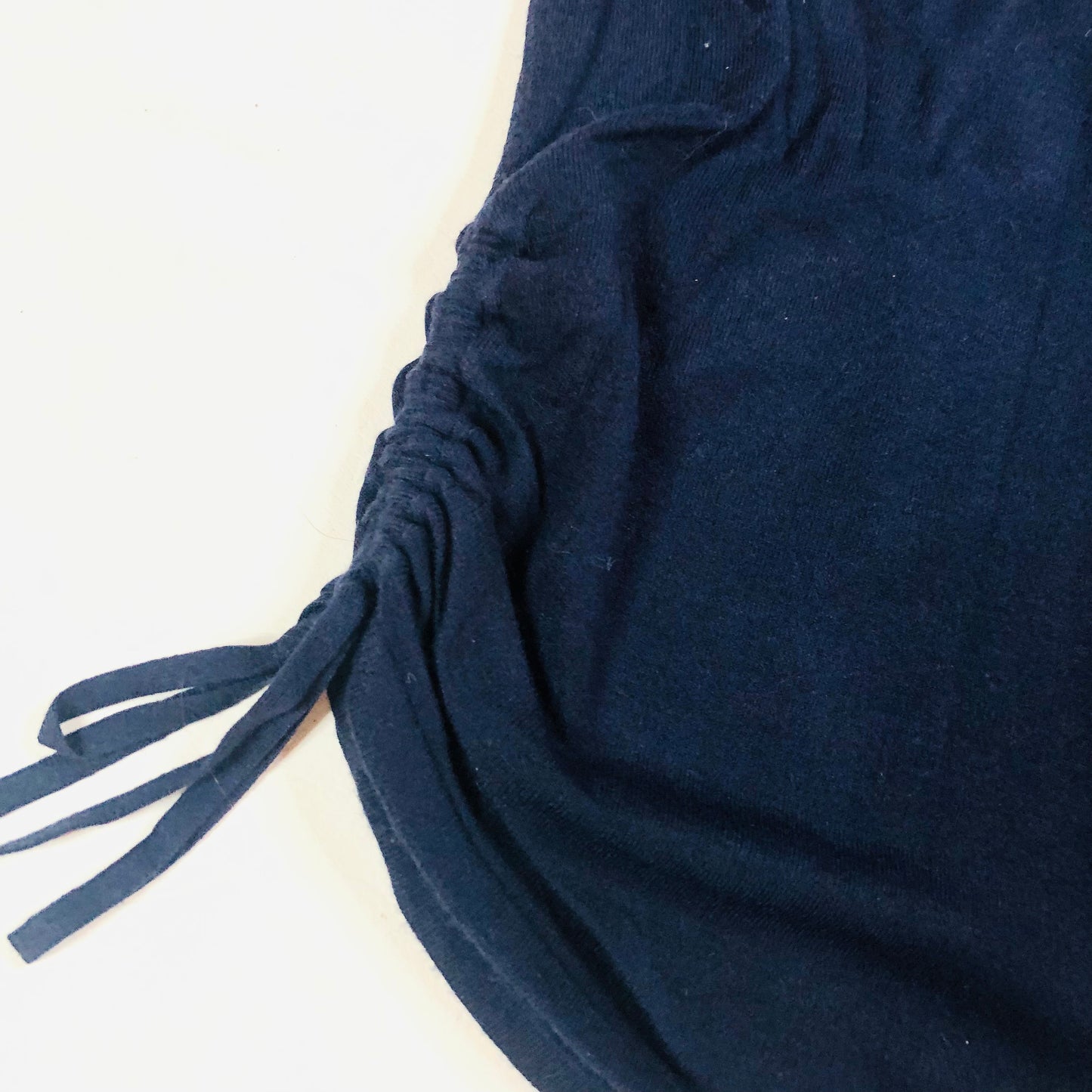TU Sainsburys Super Soft Navy Blue Cinched Ruched Side Pull On Skirt Size 12 NEW