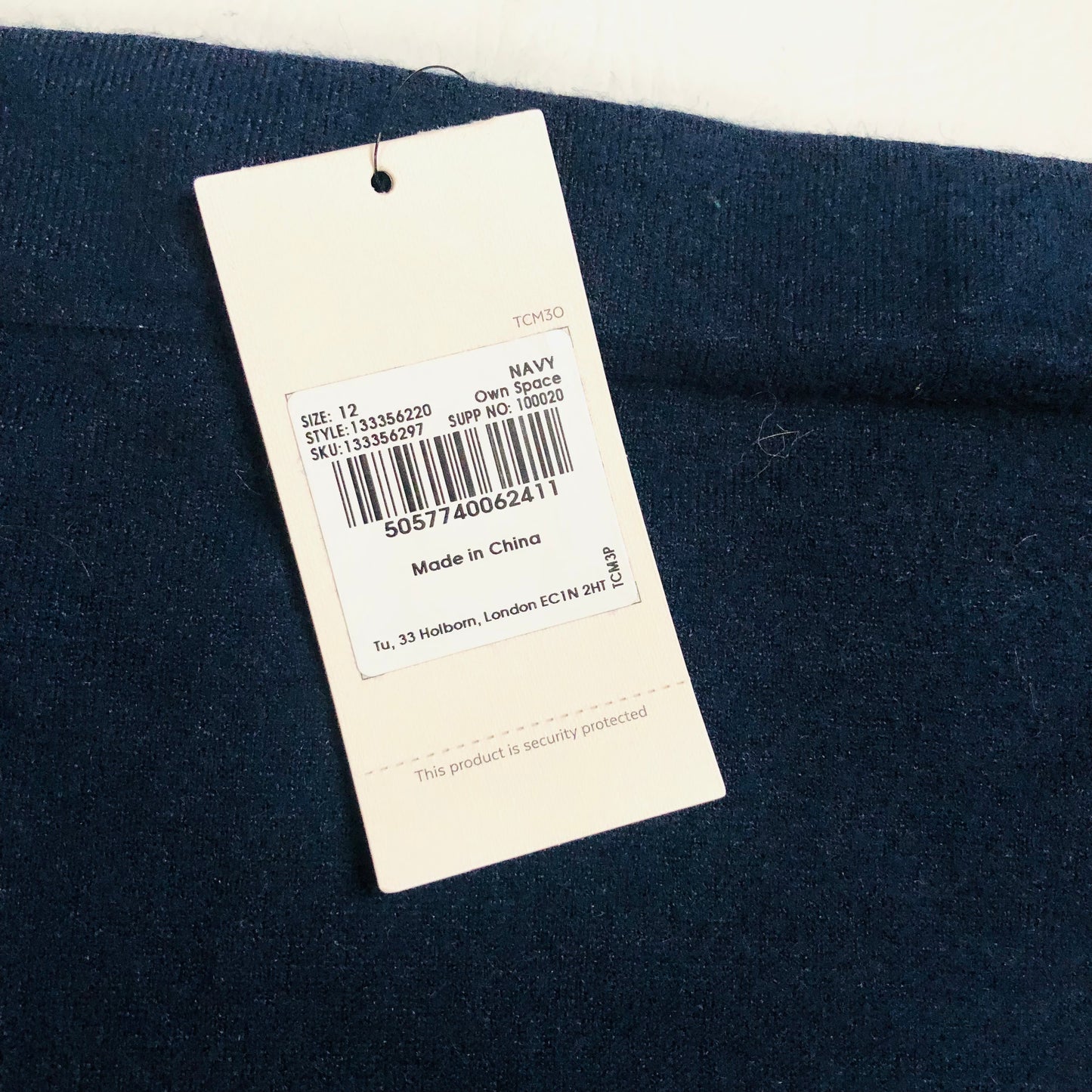 TU Sainsburys Super Soft Navy Blue Cinched Ruched Side Pull On Skirt Size 12 NEW
