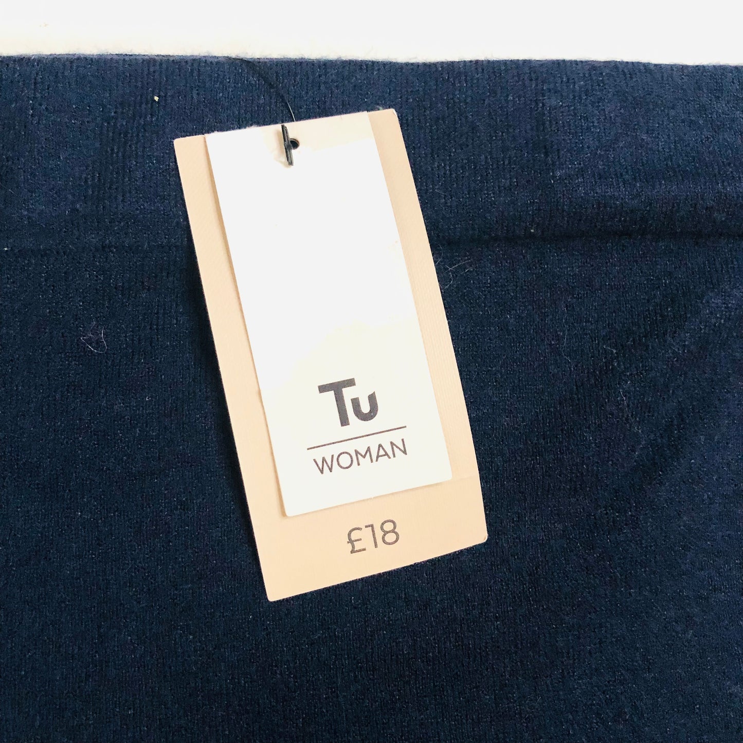 TU Sainsburys Super Soft Navy Blue Cinched Ruched Side Pull On Skirt Size 12 NEW