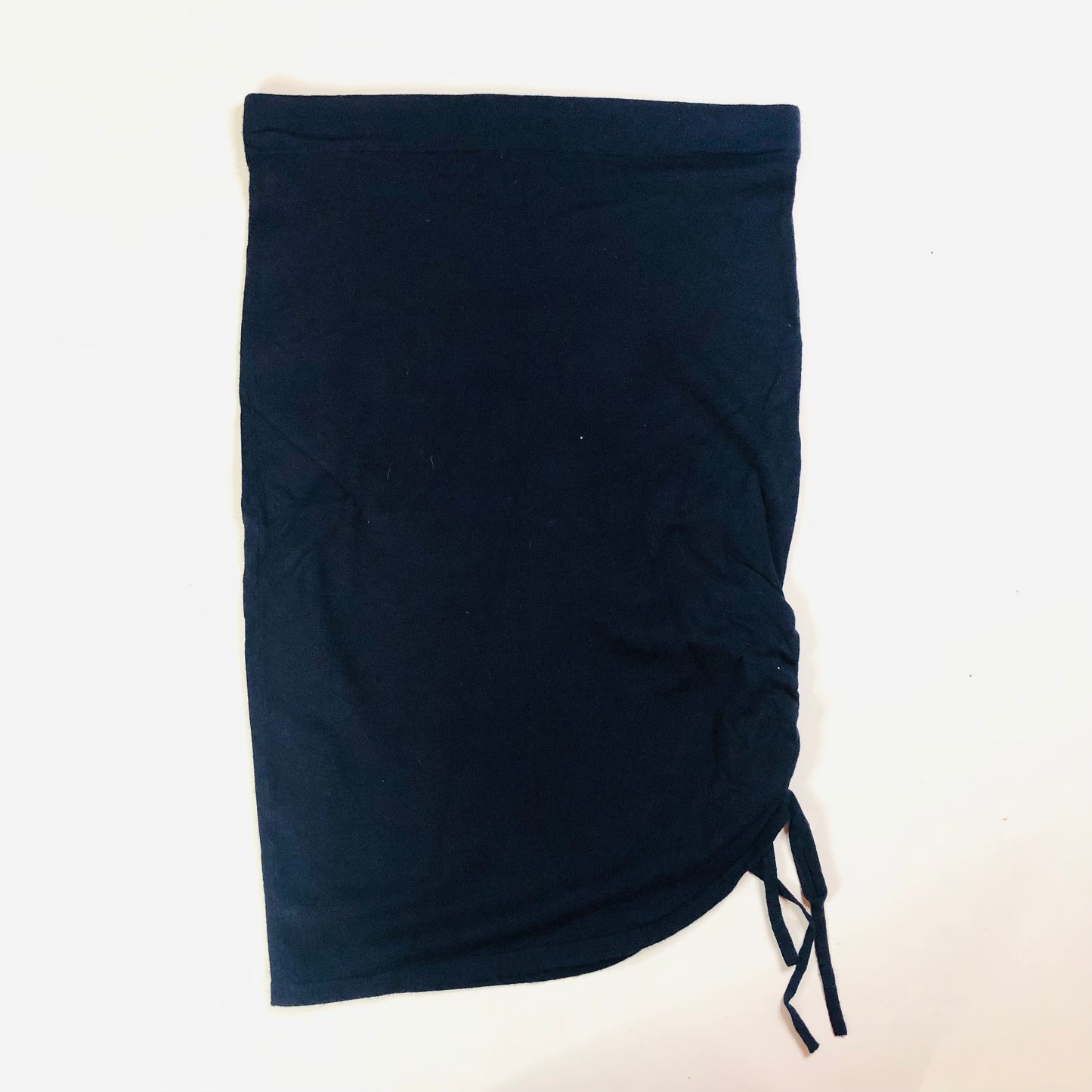 TU Sainsburys Super Soft Navy Blue Cinched Ruched Side Pull On Skirt Size 12 NEW