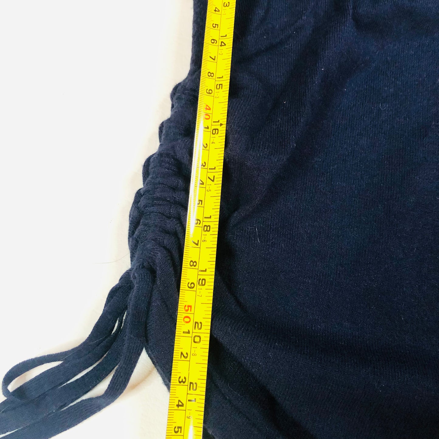 TU Sainsburys Super Soft Navy Blue Cinched Ruched Side Pull On Skirt Size 12 NEW