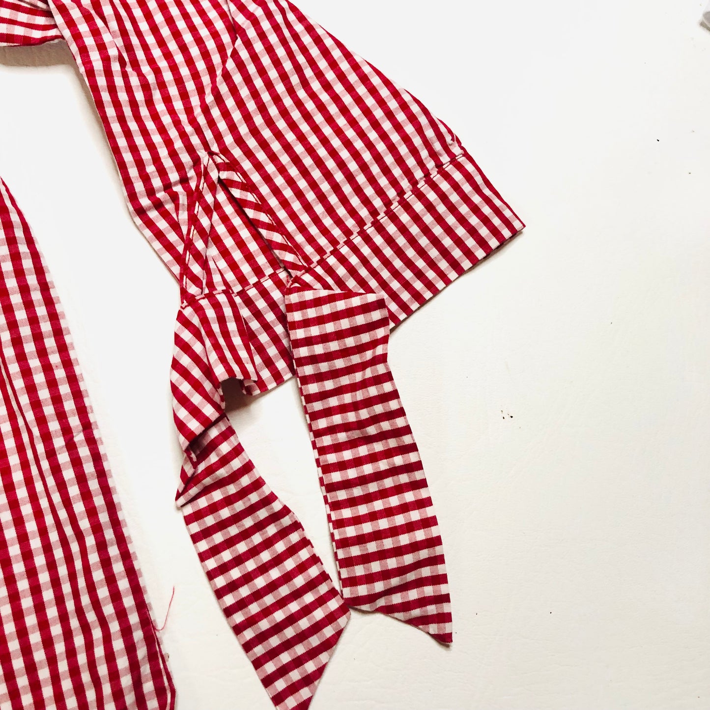 Lee Cooper Red Gingham Check Cotton Shirt Dress With Pineapple Detail Size M (UK 10)