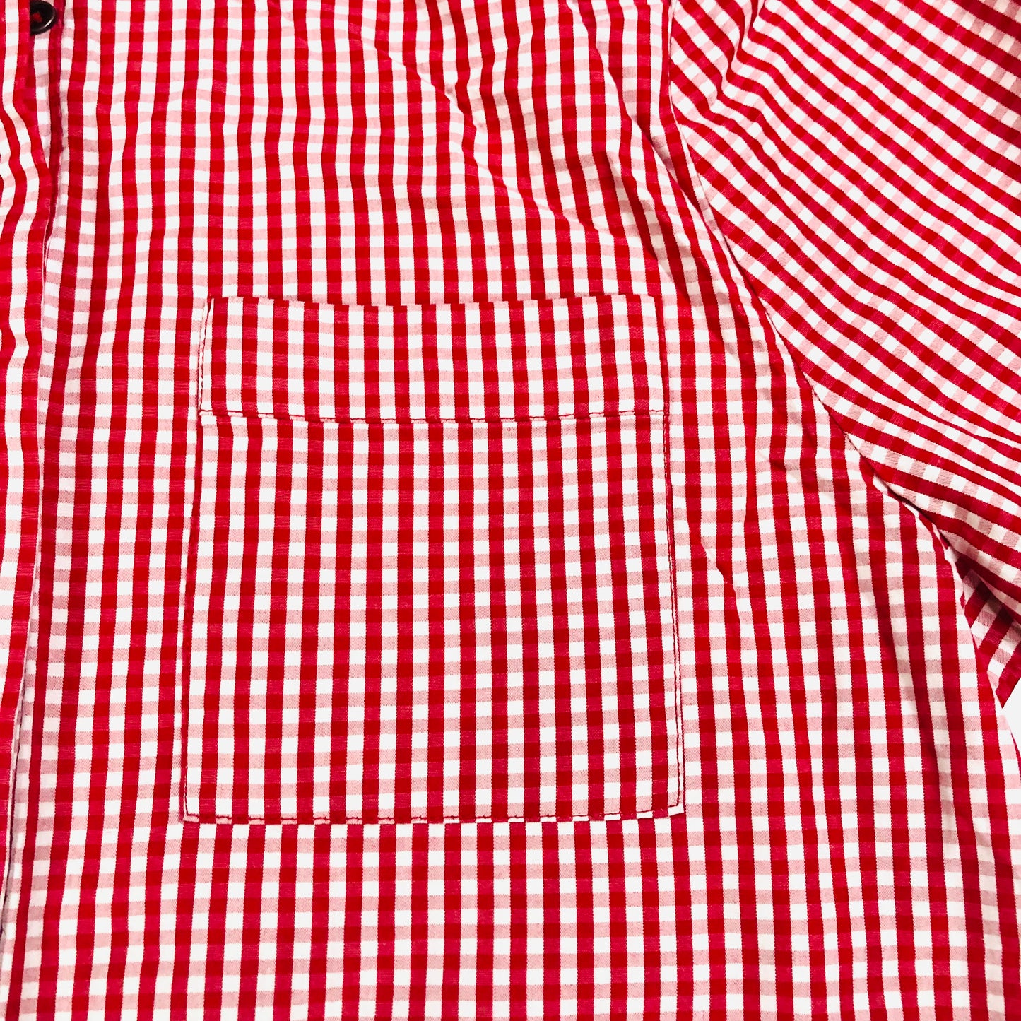 Lee Cooper Red Gingham Check Cotton Shirt Dress With Pineapple Detail Size M (UK 10)