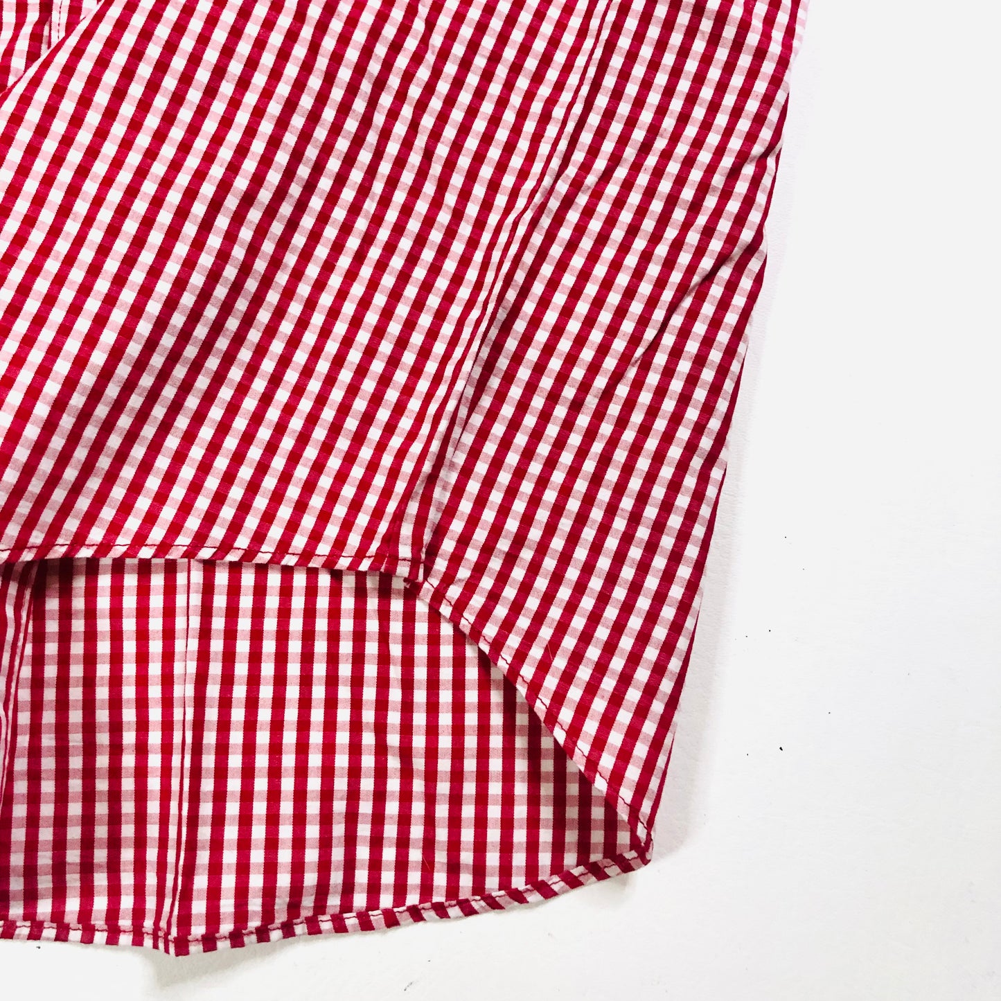 Lee Cooper Red Gingham Check Cotton Shirt Dress With Pineapple Detail Size M (UK 10)
