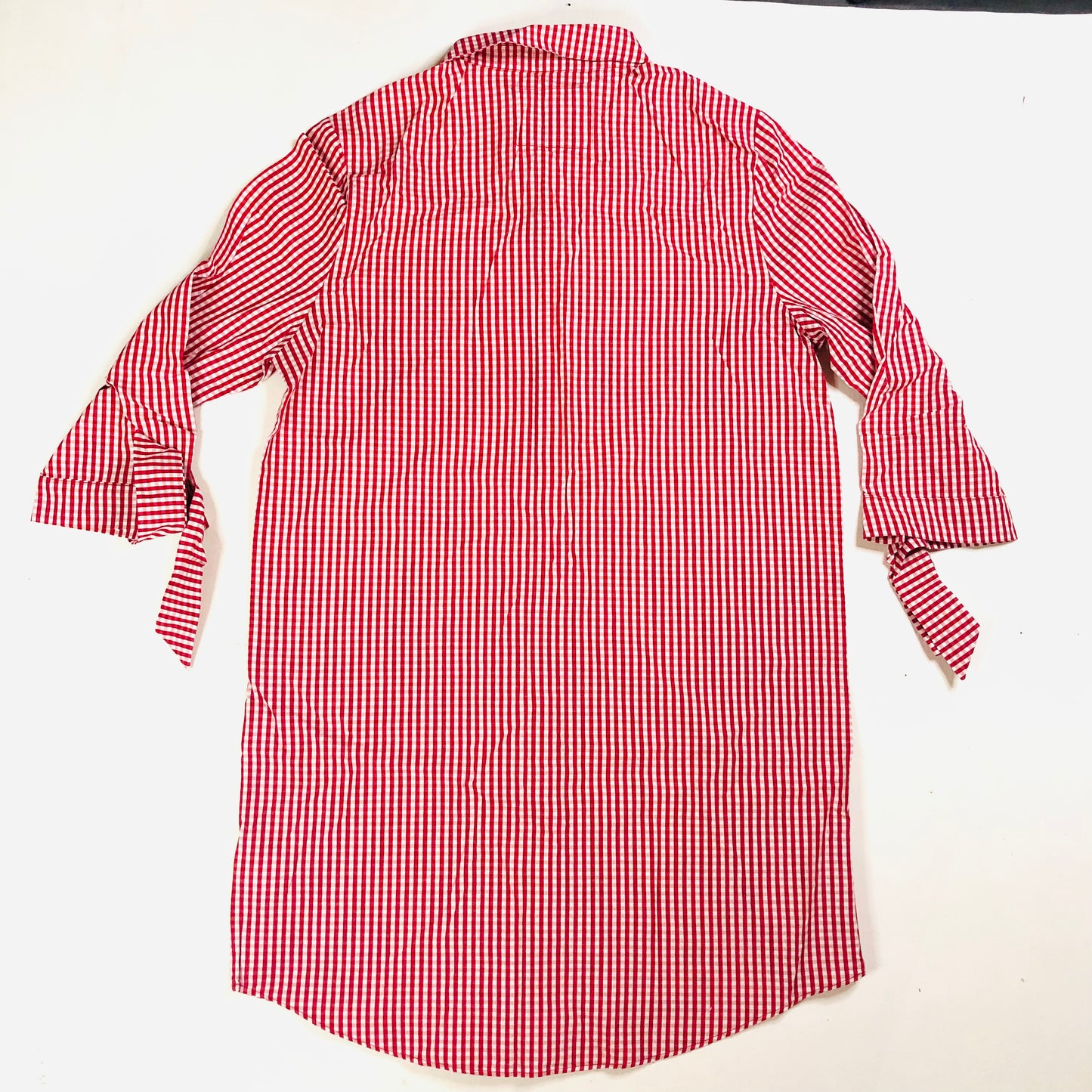 Lee Cooper Red Gingham Check Cotton Shirt Dress With Pineapple Detail Size M (UK 10)