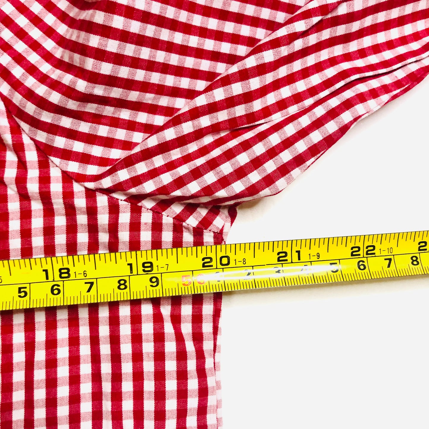 Lee Cooper Red Gingham Check Cotton Shirt Dress With Pineapple Detail Size M (UK 10)