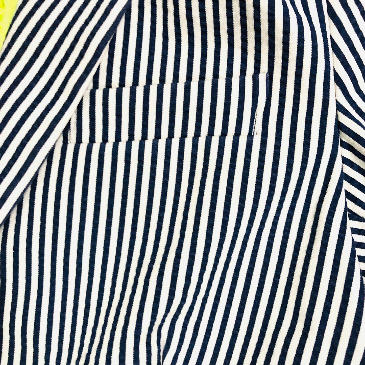 Vilagallo Designer Navy Blue & White Striped Summer Blazer Jacket Size 40 (12)