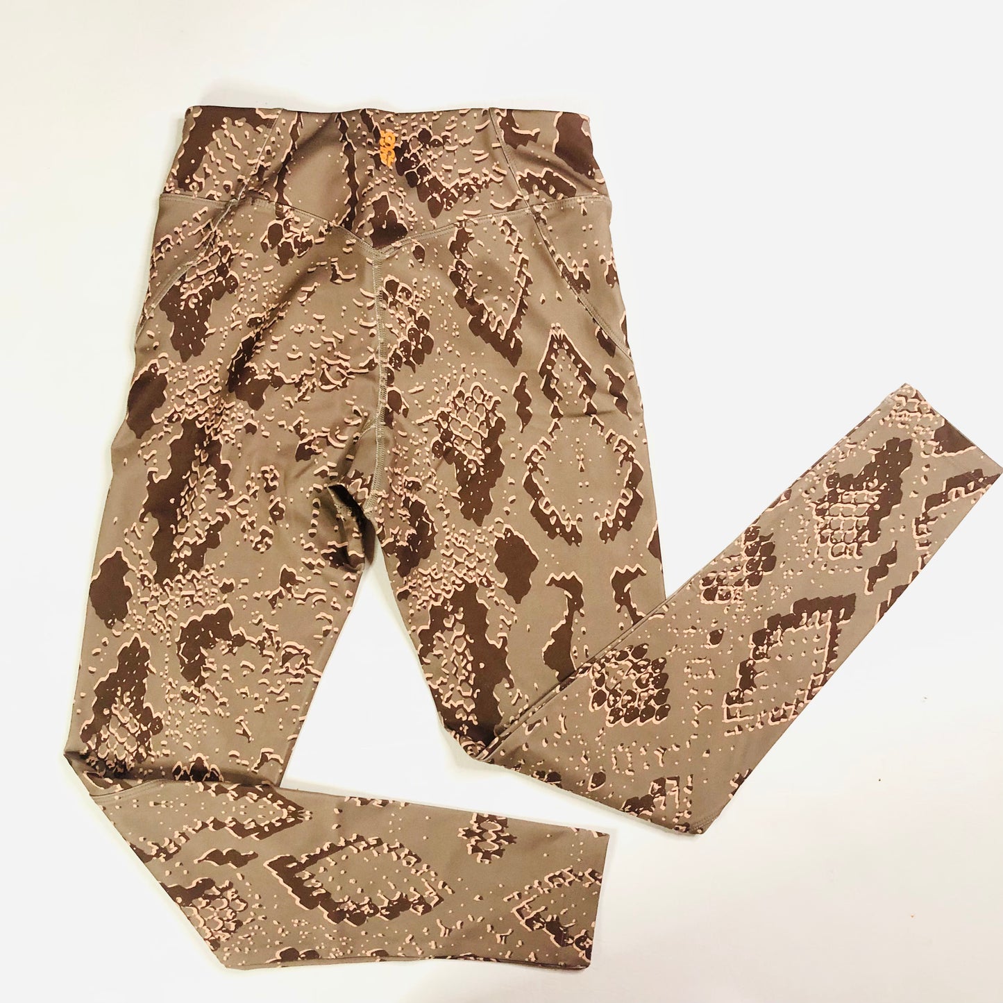 Asos 4505 Brown Animal Snakeskin Print Activewear Leggings Size 10