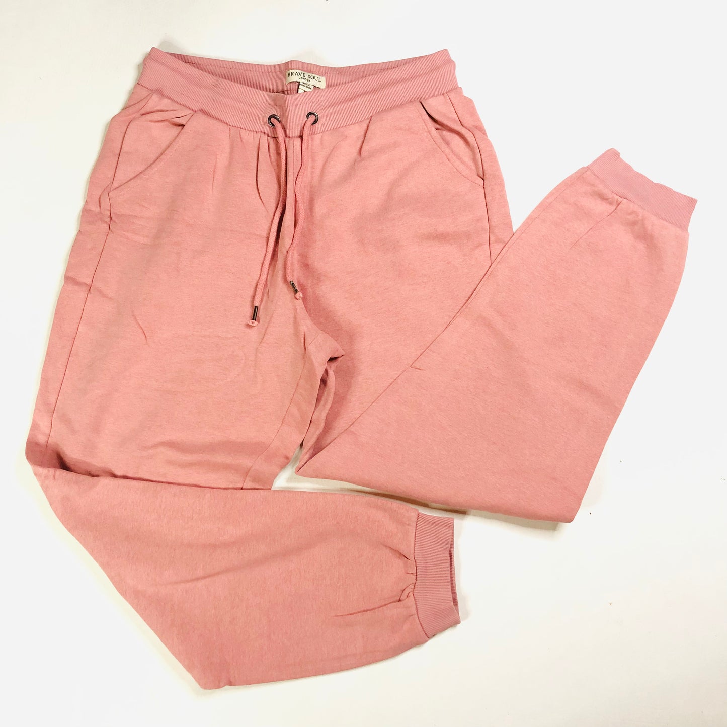 Brave Soul Light Pink Joggers Track Pant Lounge Wear Size Small (Uk 8/10)