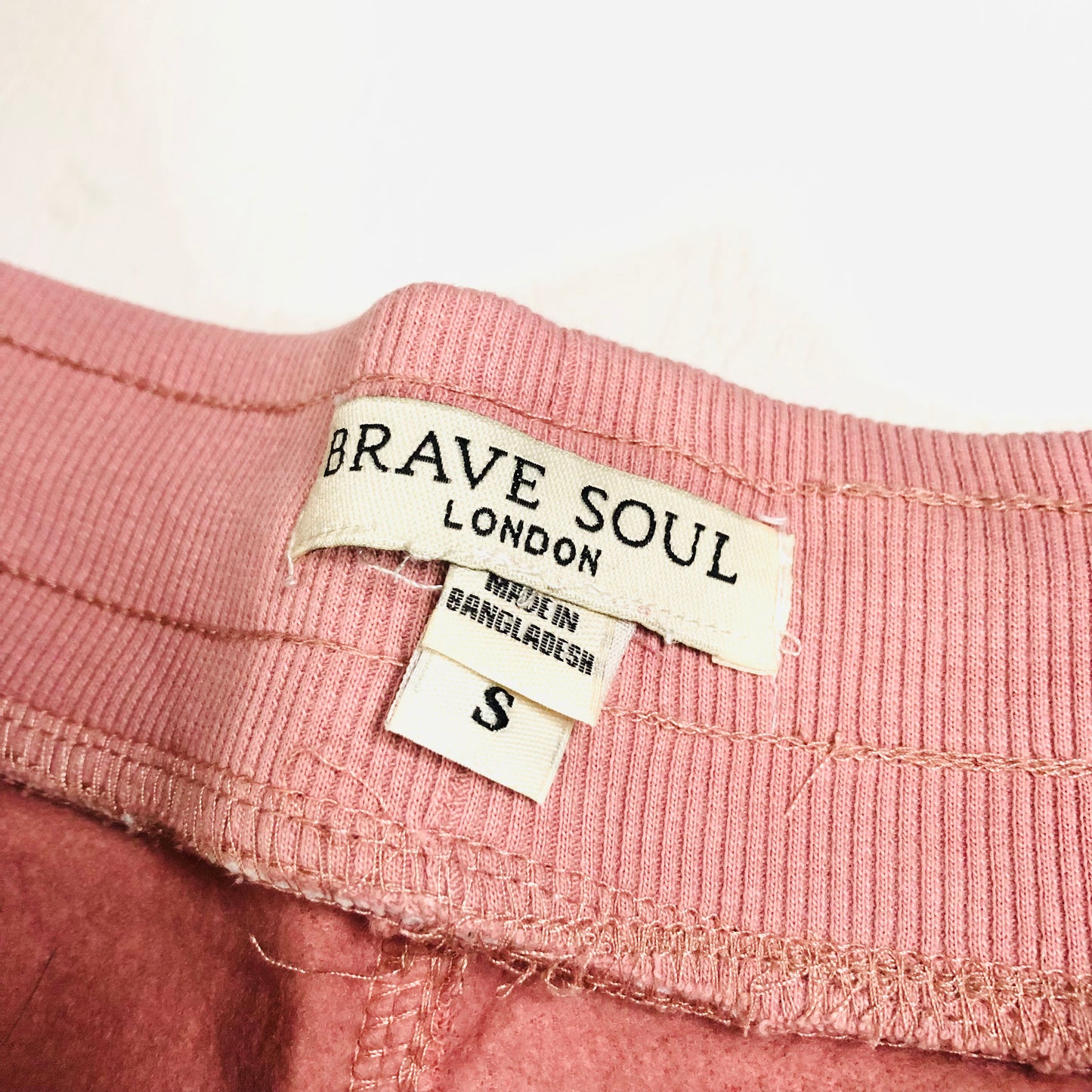 Brave Soul Light Pink Joggers Track Pant Lounge Wear Size Small (Uk 8/10)