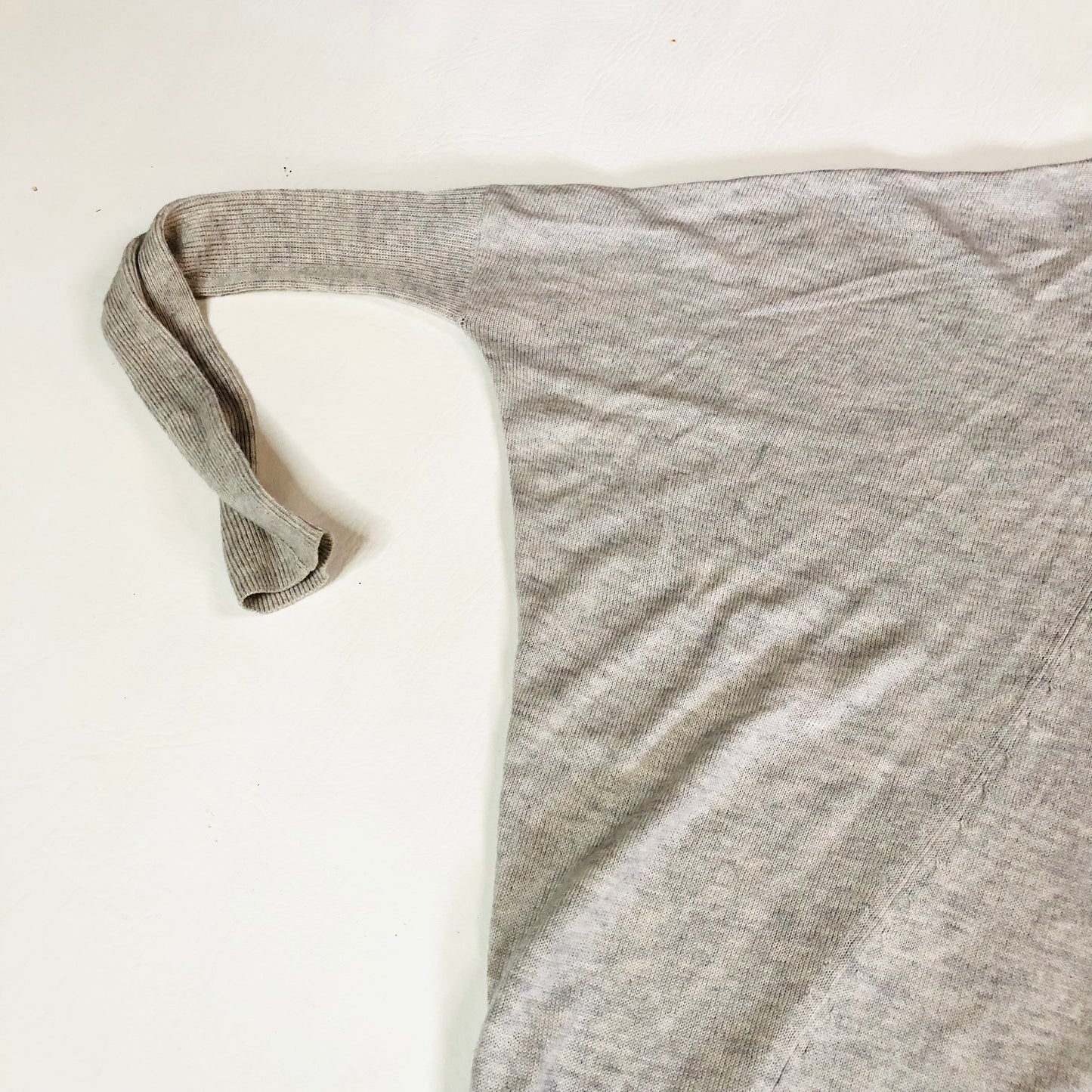 Phase Eight Loose-Fit Grey Wool Blend Tight Knit Batwing Sleeve Top Size XS