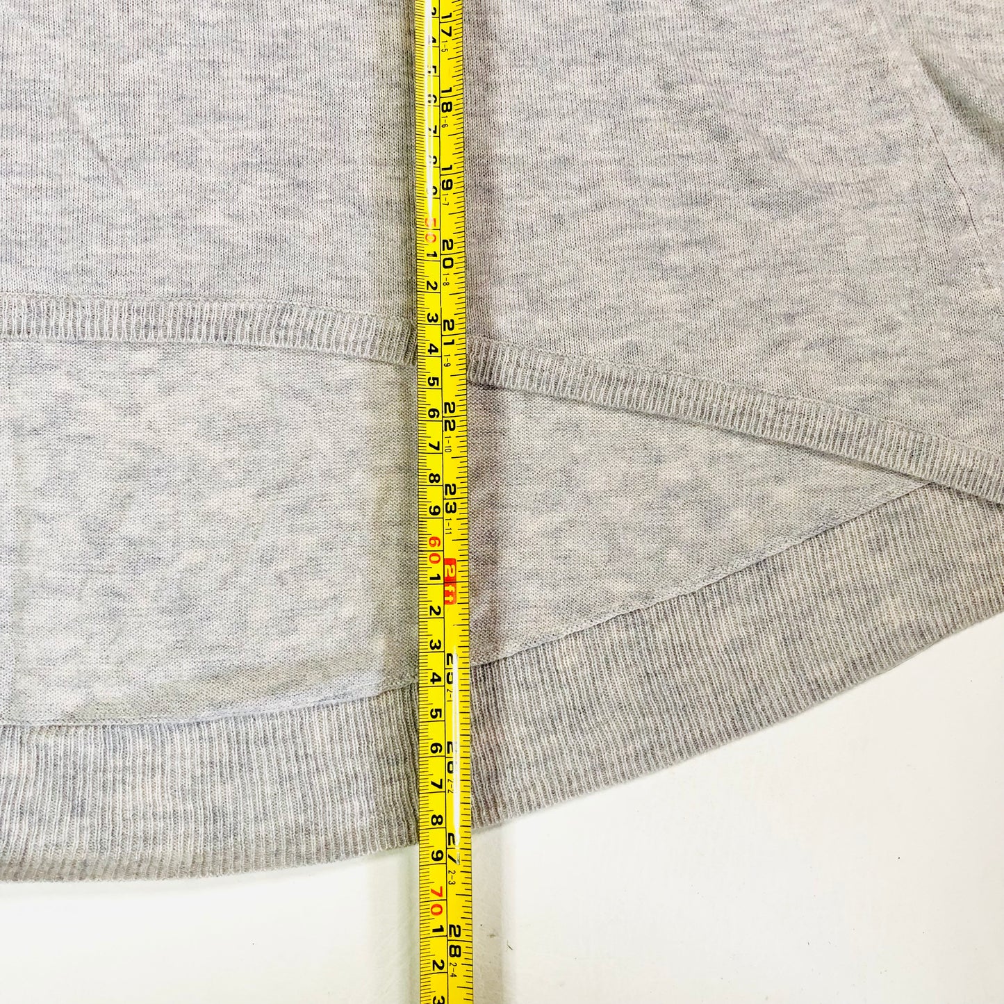 Phase Eight Loose-Fit Grey Wool Blend Tight Knit Batwing Sleeve Top Size XS