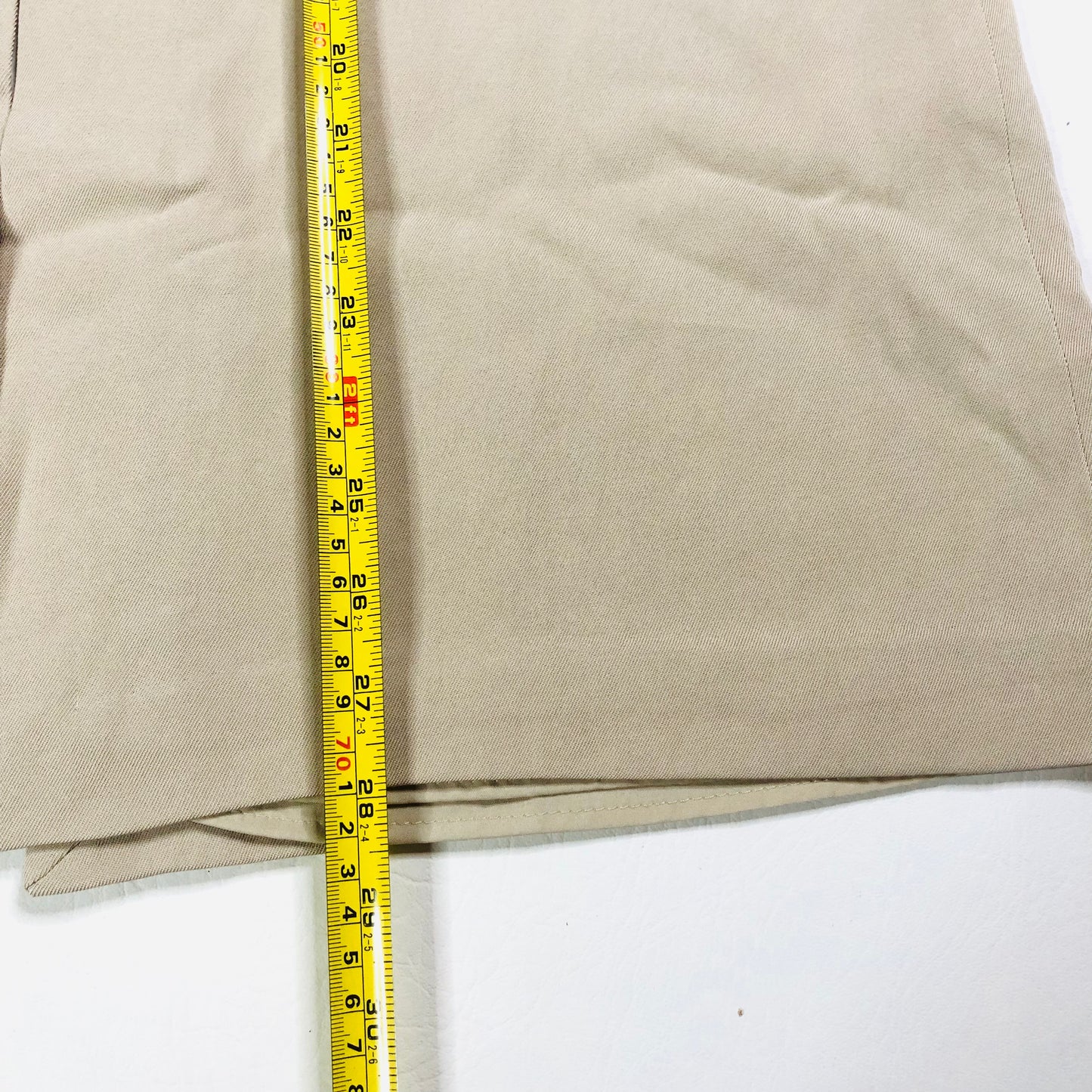 Massimo Dutti Beige Cream Micro Twill Split Midi Skirt Size Large NEW