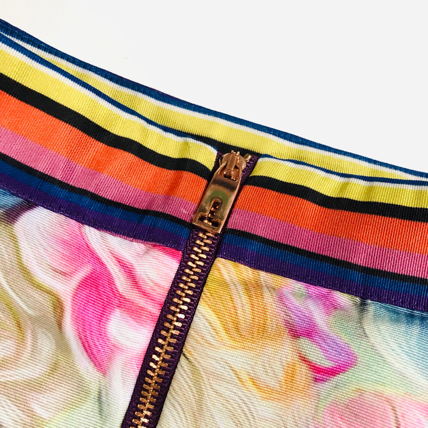 Ted Baker Kaideen Multi Coloured Floral Summer A-Line Mini Skirt Size 0 (6/8)