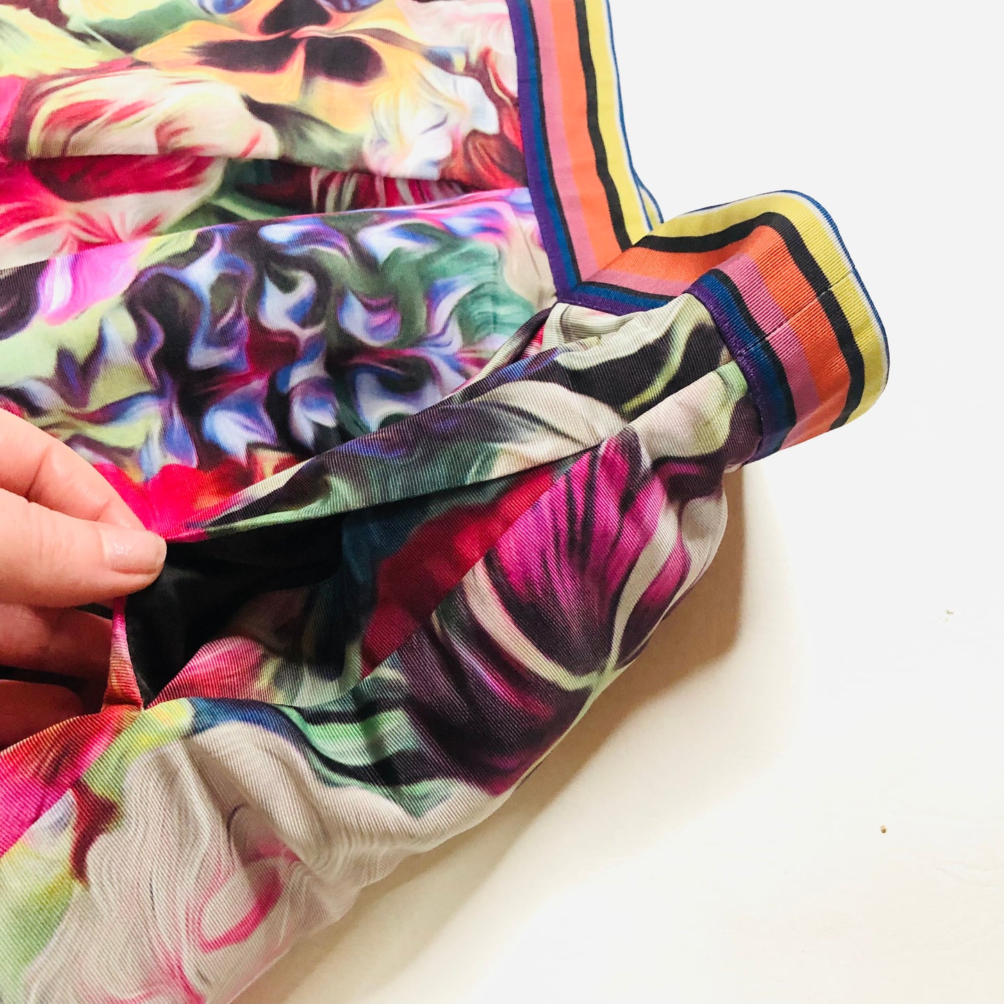 Ted Baker Kaideen Multi Coloured Floral Summer A-Line Mini Skirt Size 0 (6/8)