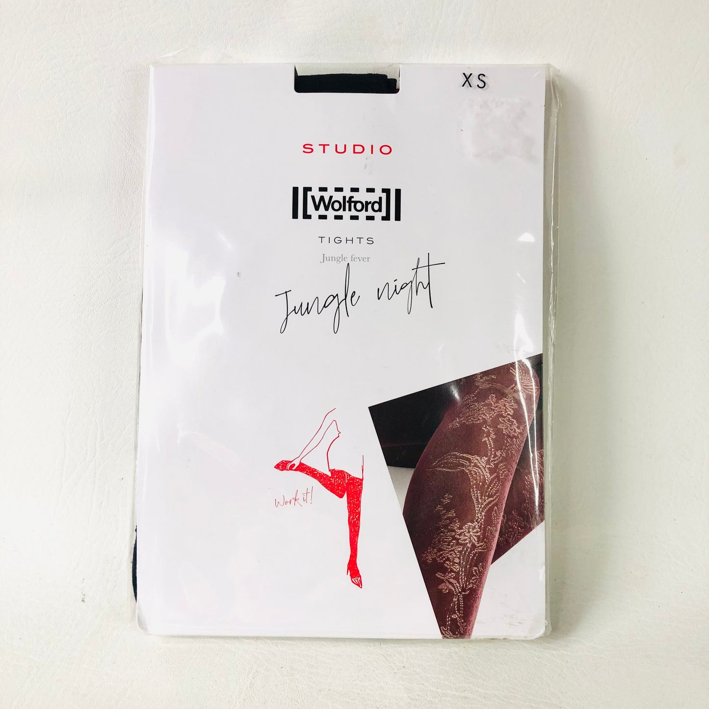 Wolford Studio Jungle Night Black floral Tights Extra Small NEW