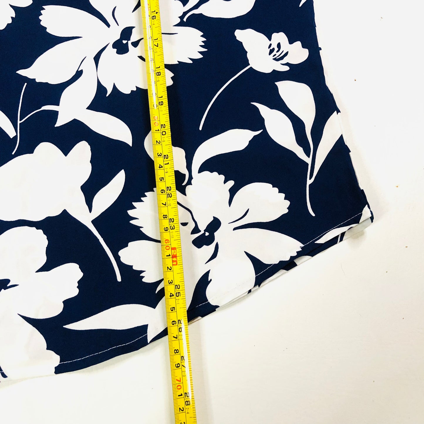 Joress Navy White Floral Cold Shoulder Bow Detail Blouse Top Size XL UK 16
