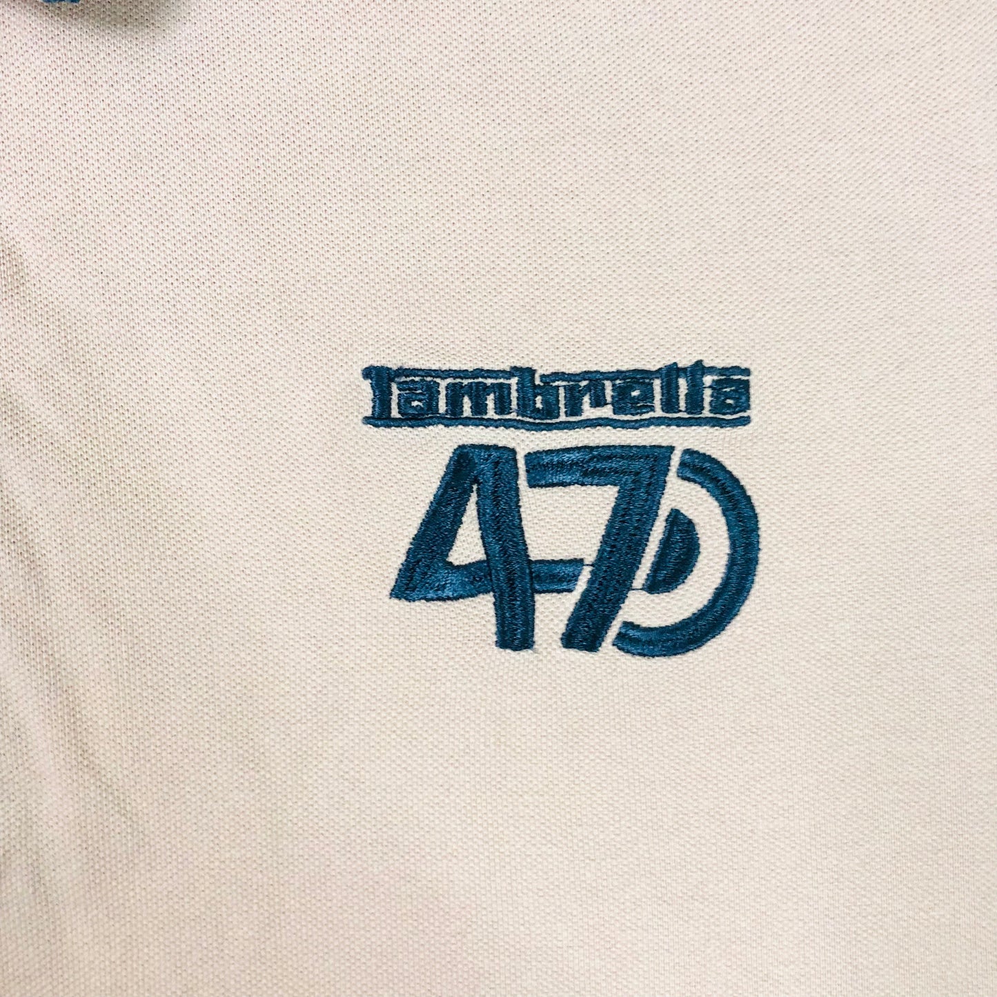 Lambretta 47 Tipped Pique Short Sleeve Cotton Polo Shirt Salmon Pink Size Large