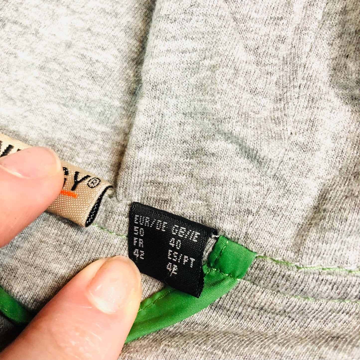 Livergy Green Windbreaker Zip-Up Hoodie Jacket with Stripe Trim Size 40 (Large)