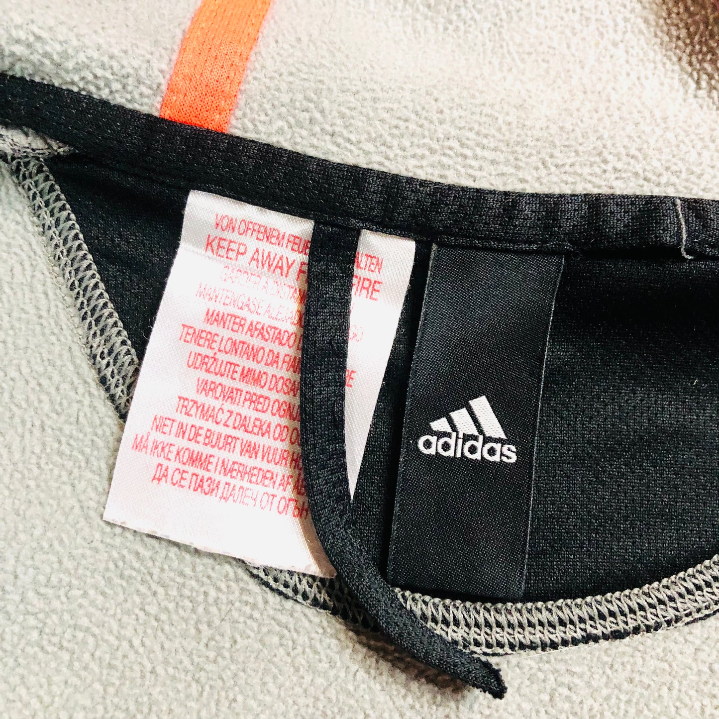 Adidas Prime Plus Graphic Zip Hoodie Jacket Grey Colourblock Age 11-13 Years