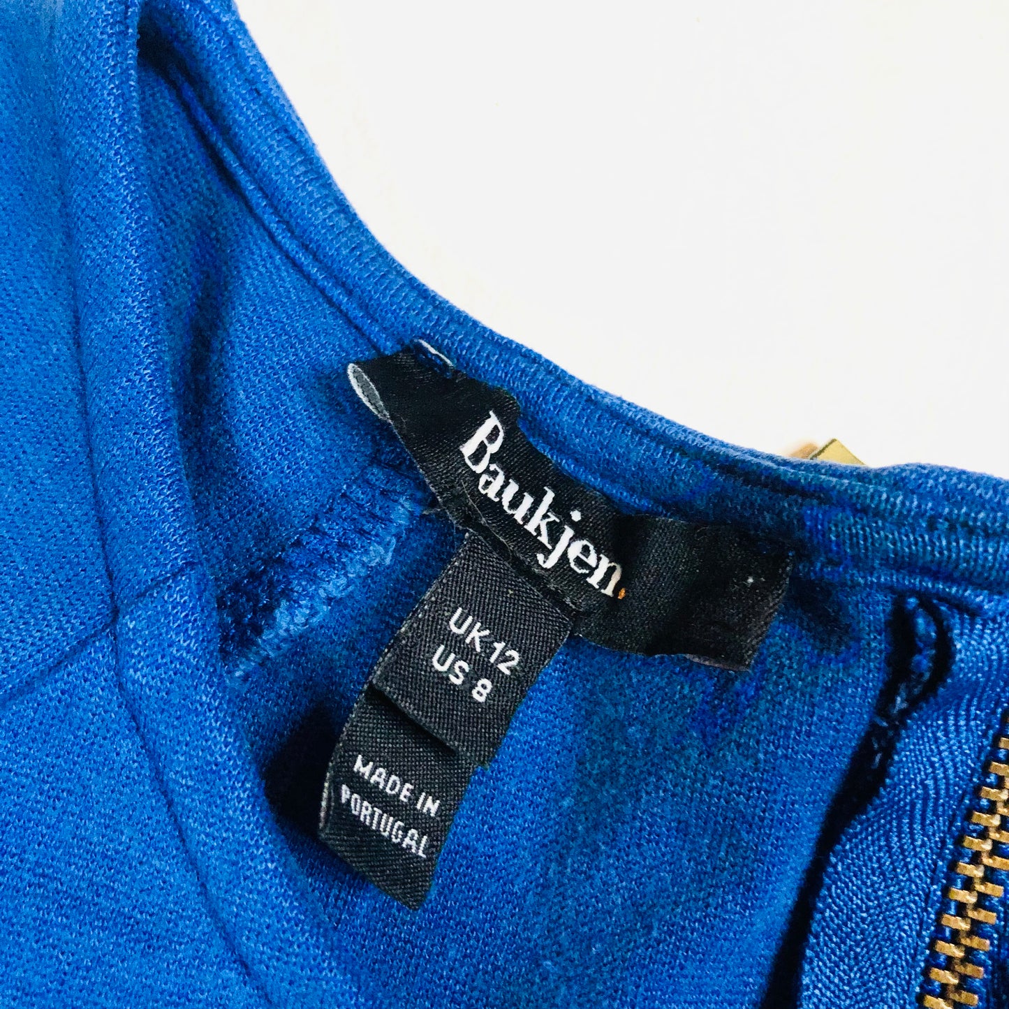 Baukjen Royal Blue stretch Casual Short Sleeve Dress Size 12