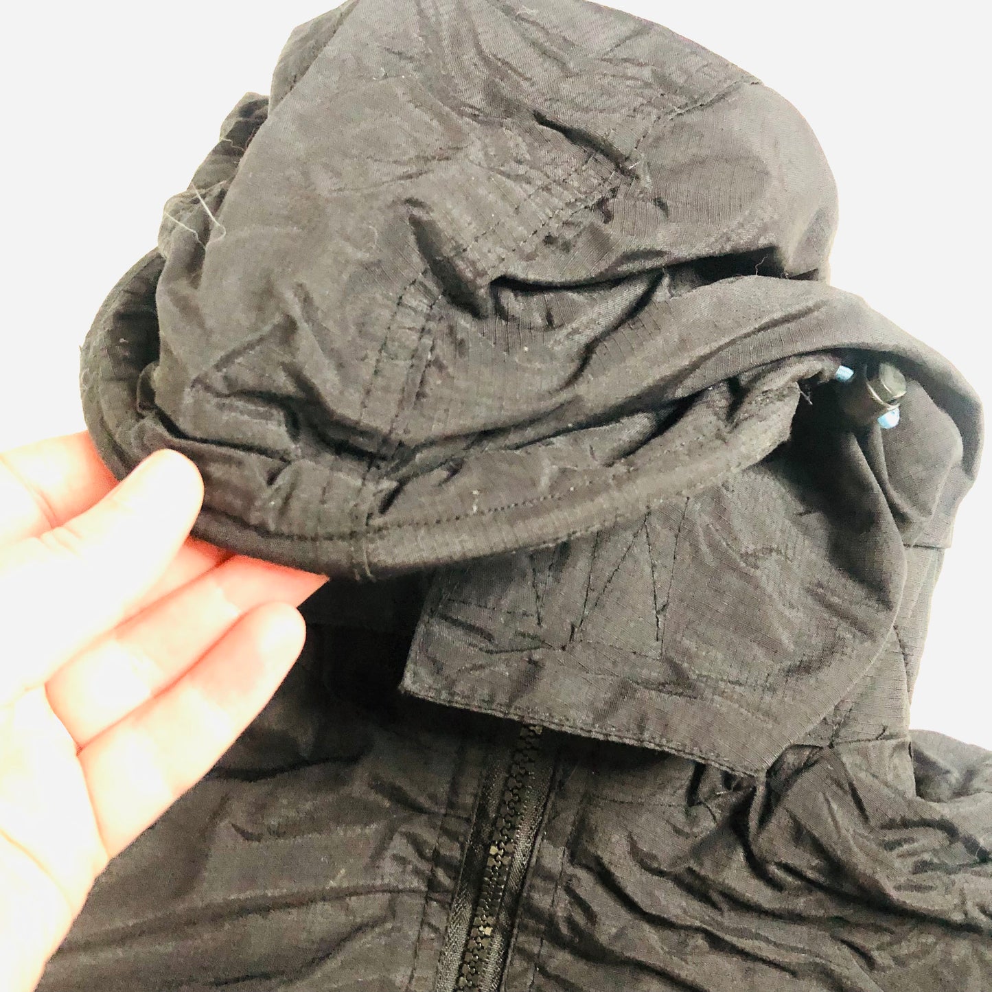 Superdry women's Black Pop Zip Wind Cagoule Jacket Size Small (UK 8)